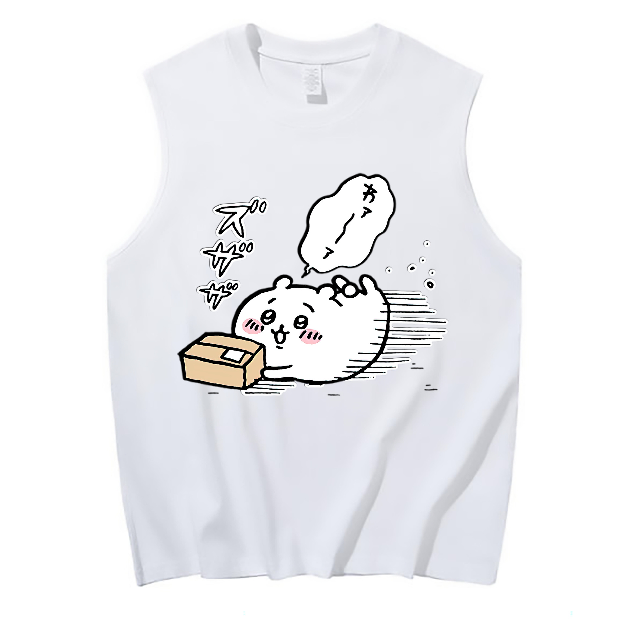 （画像用） ちいかわ ちいかわ Chii-kawa chiikawa コットン100％タンクトップ（フロントプリント）