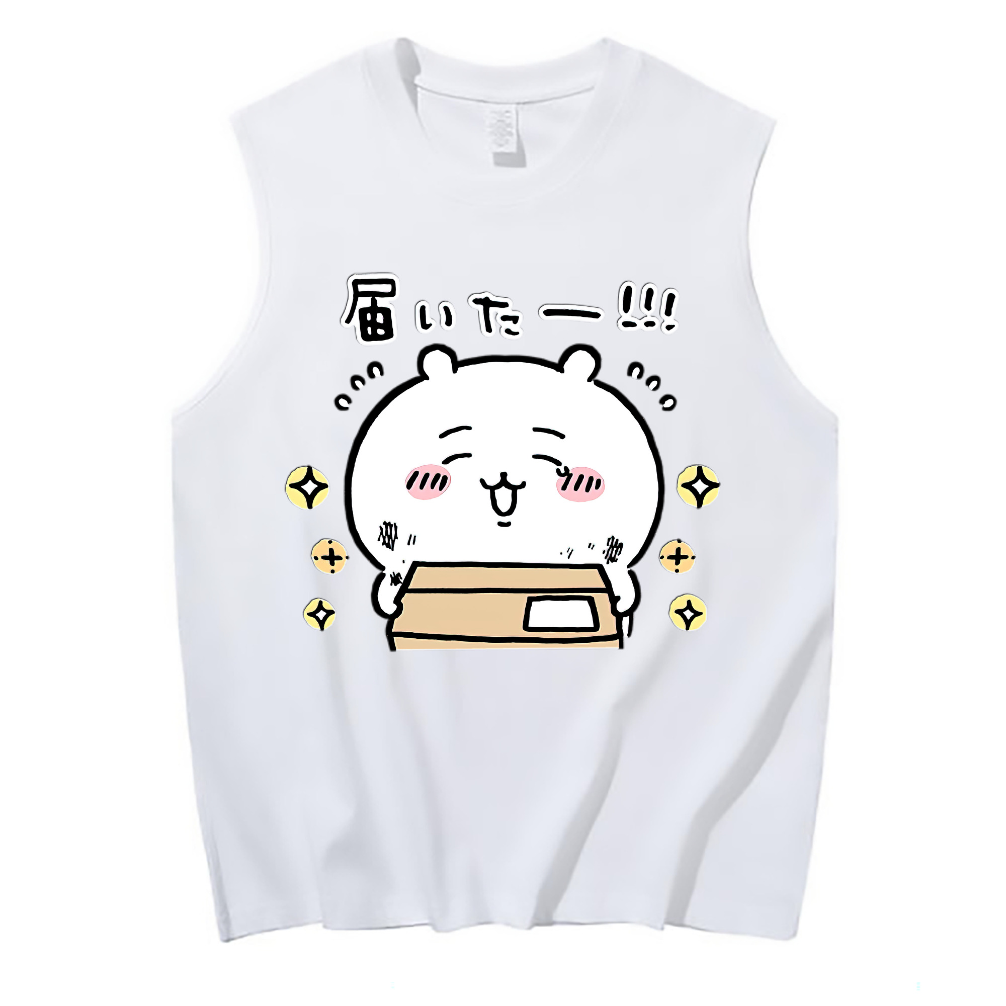 （画像用） ちいかわ ちいかわ Chii-kawa chiikawa コットン100％タンクトップ（フロントプリント）
