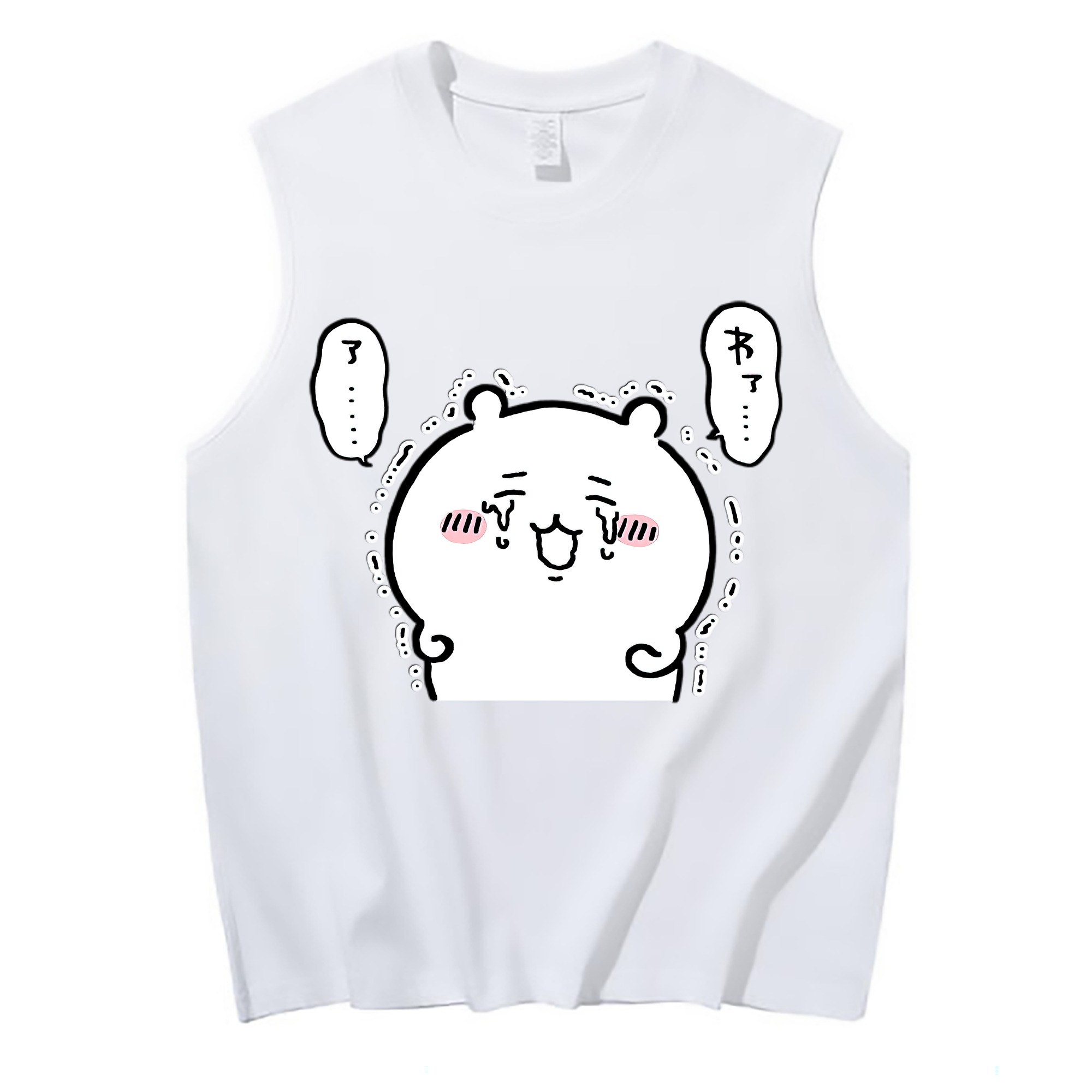 （画像用） ちいかわ ちいかわ Chii-kawa chiikawa コットン100％タンクトップ（フロントプリント）
