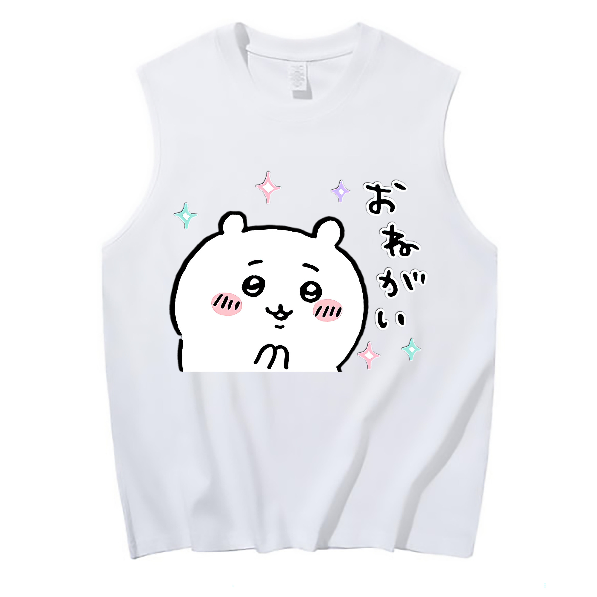 （画像用） ちいかわ ちいかわ Chii-kawa chiikawa コットン100％タンクトップ（フロントプリント）