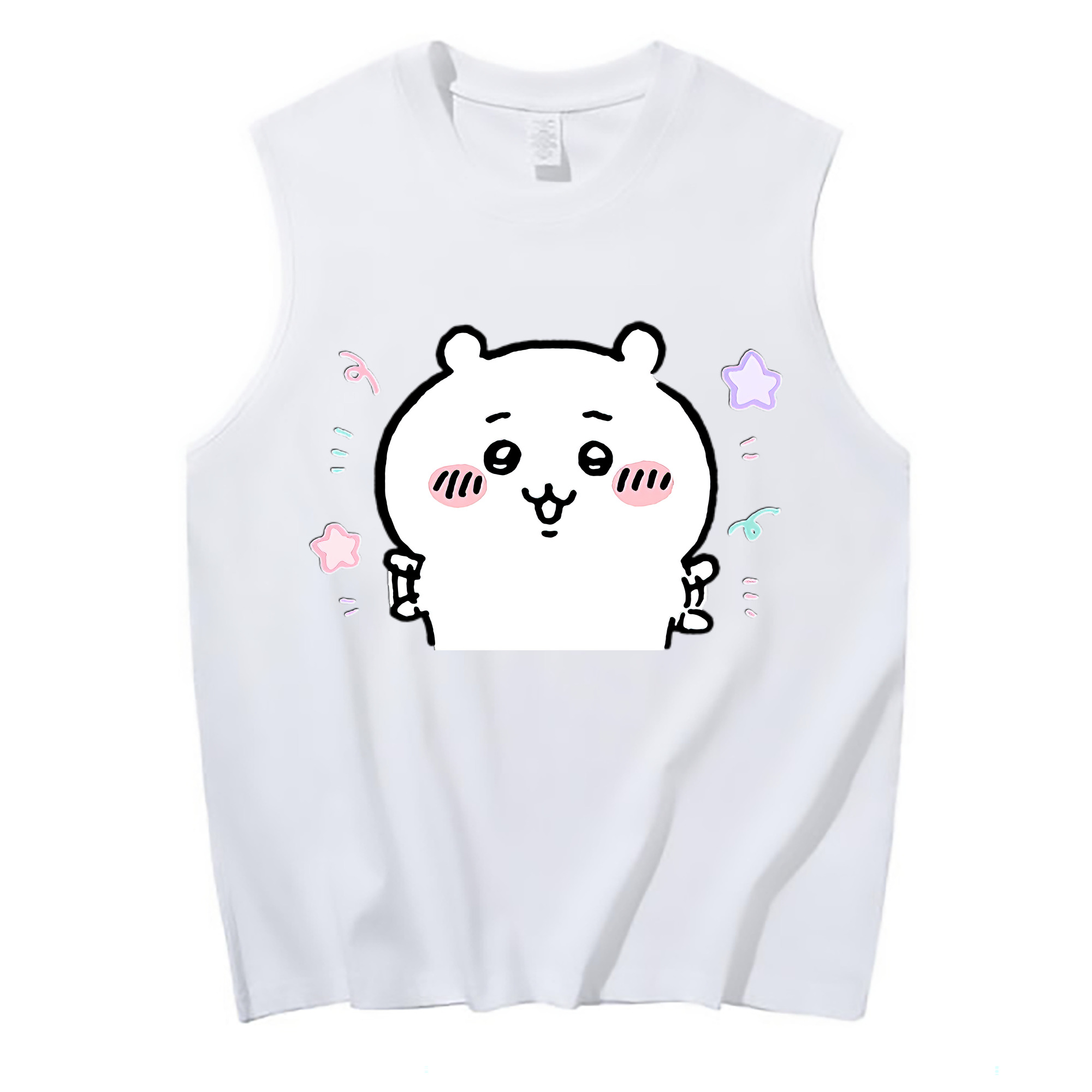 （画像用） ちいかわ ちいかわ Chii-kawa chiikawa コットン100％タンクトップ（フロントプリント）