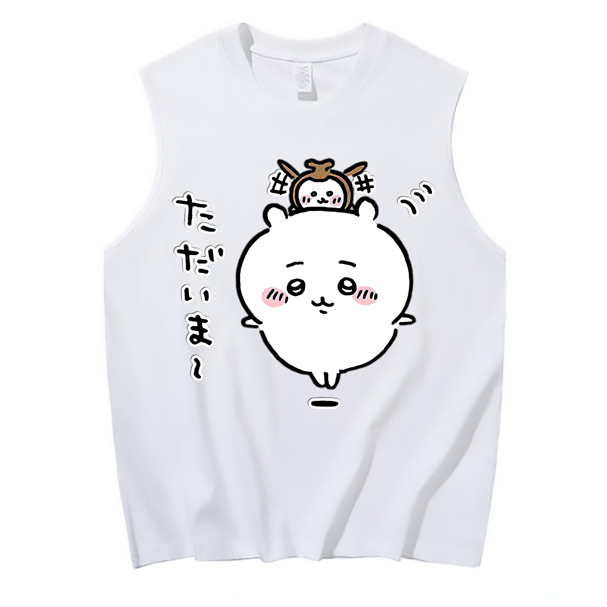 （画像用） ちいかわ ちいかわ Chii-kawa chiikawa コットン100％タンクトップ（フロントプリント）