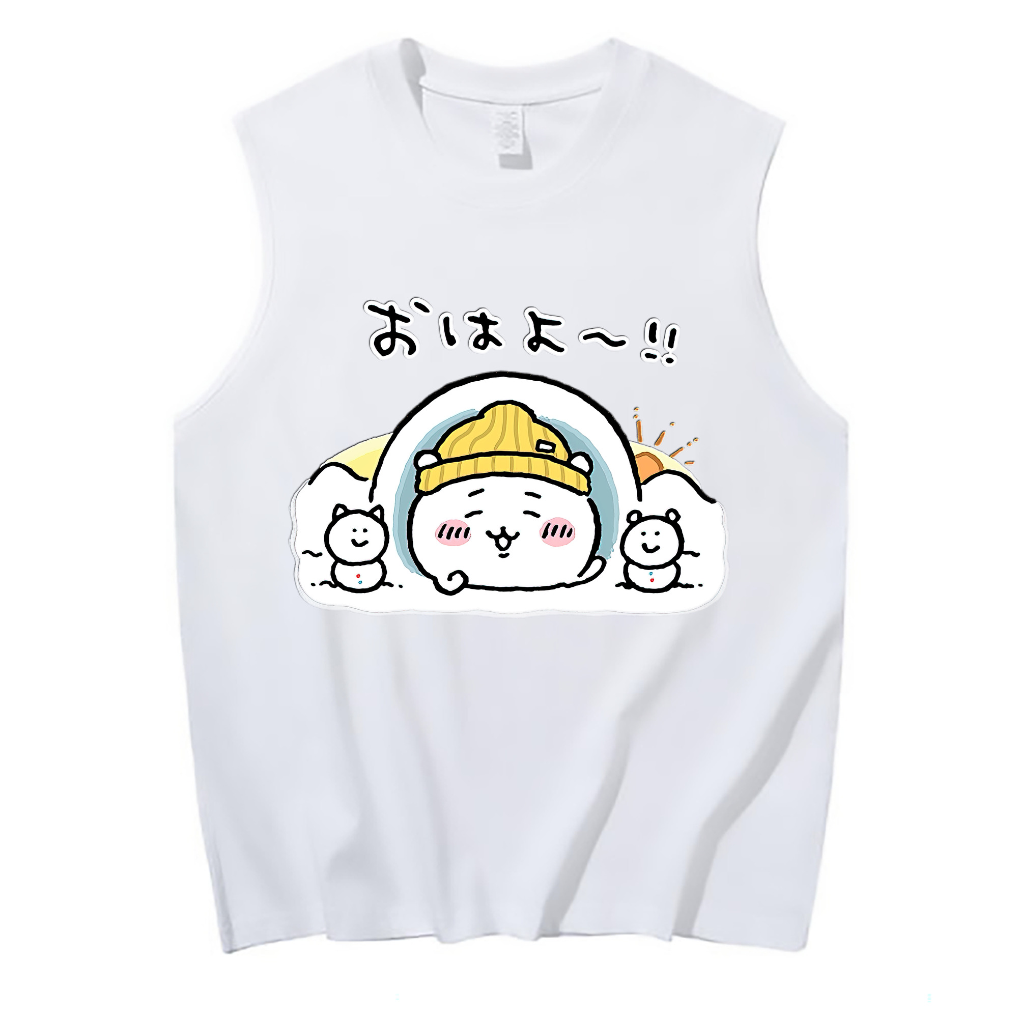 （画像用） ちいかわ ちいかわ Chii-kawa chiikawa コットン100％タンクトップ（フロントプリント）