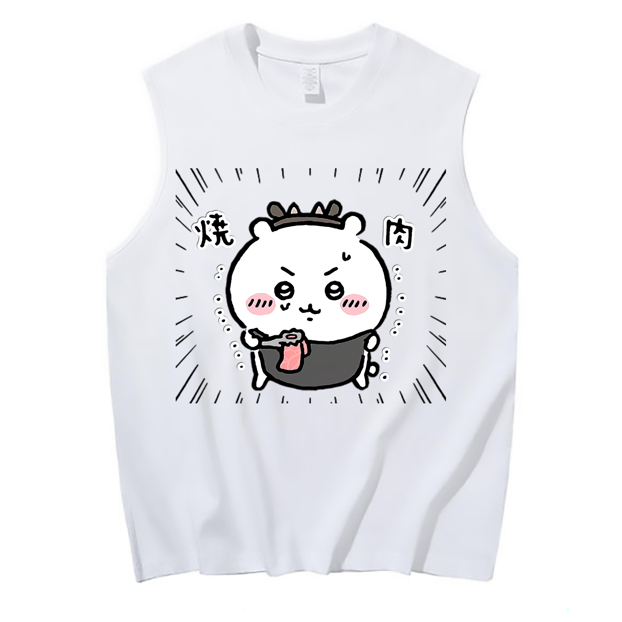 （画像用） ちいかわ ちいかわ Chii-kawa chiikawa コットン100％タンクトップ（フロントプリント）