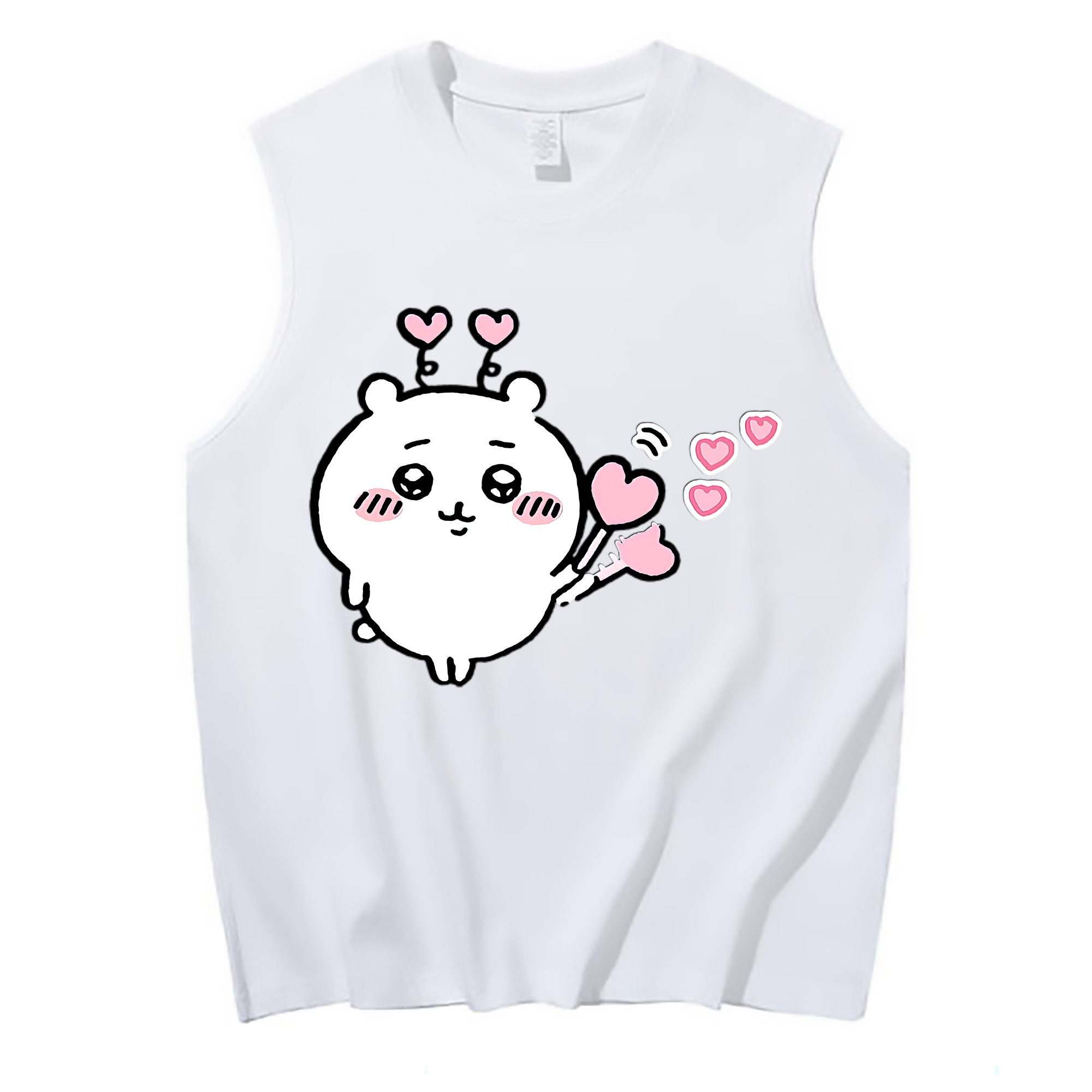 （画像用） ちいかわ ちいかわ Chii-kawa chiikawa コットン100％タンクトップ（フロントプリント）