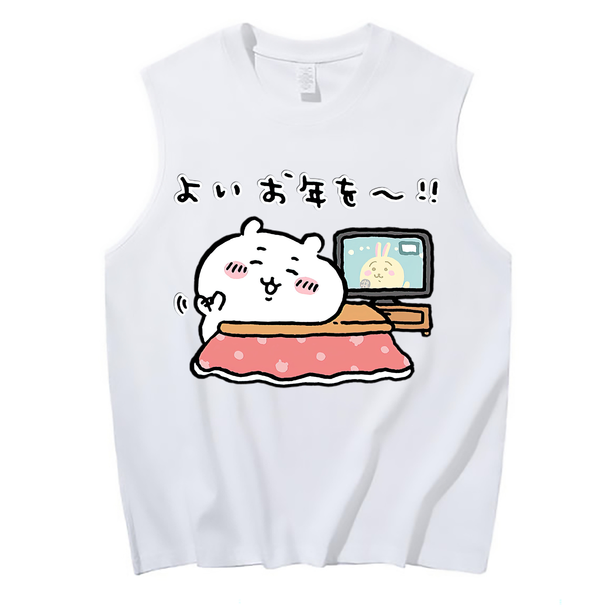 （画像用） ちいかわ ちいかわ Chii-kawa chiikawa コットン100％タンクトップ（フロントプリント）