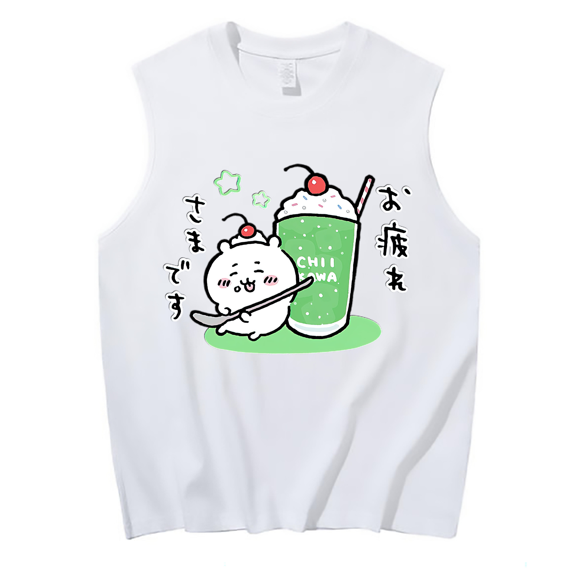 （画像用） ちいかわ ちいかわ Chii-kawa chiikawa コットン100％タンクトップ（フロントプリント）