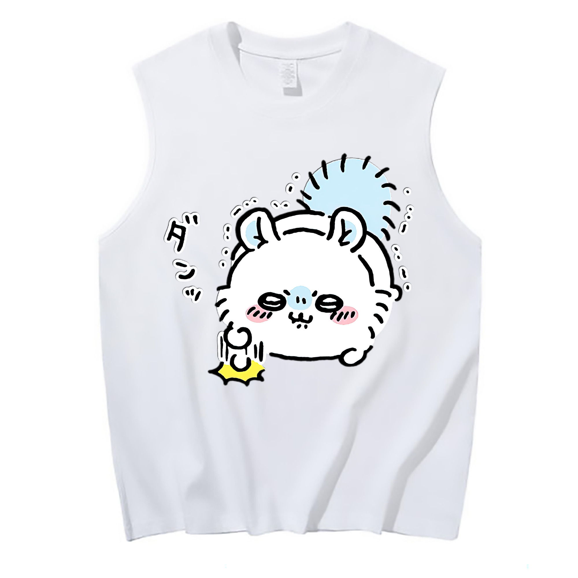 （画像用） ちいかわ モモンガ Chii-kawa Momonga コットン100％タンクトップ（フロントプリント）