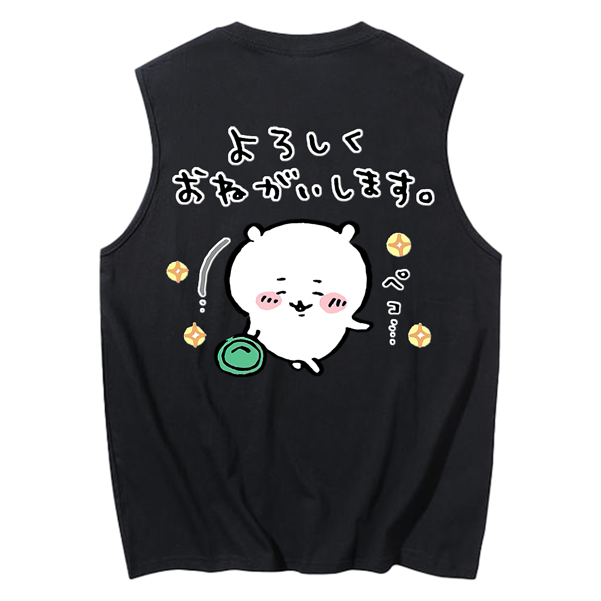 （画像用） ちいかわ ちいかわ Chii-kawa chiikawa コットン100％タンクトップ（背面プリント）