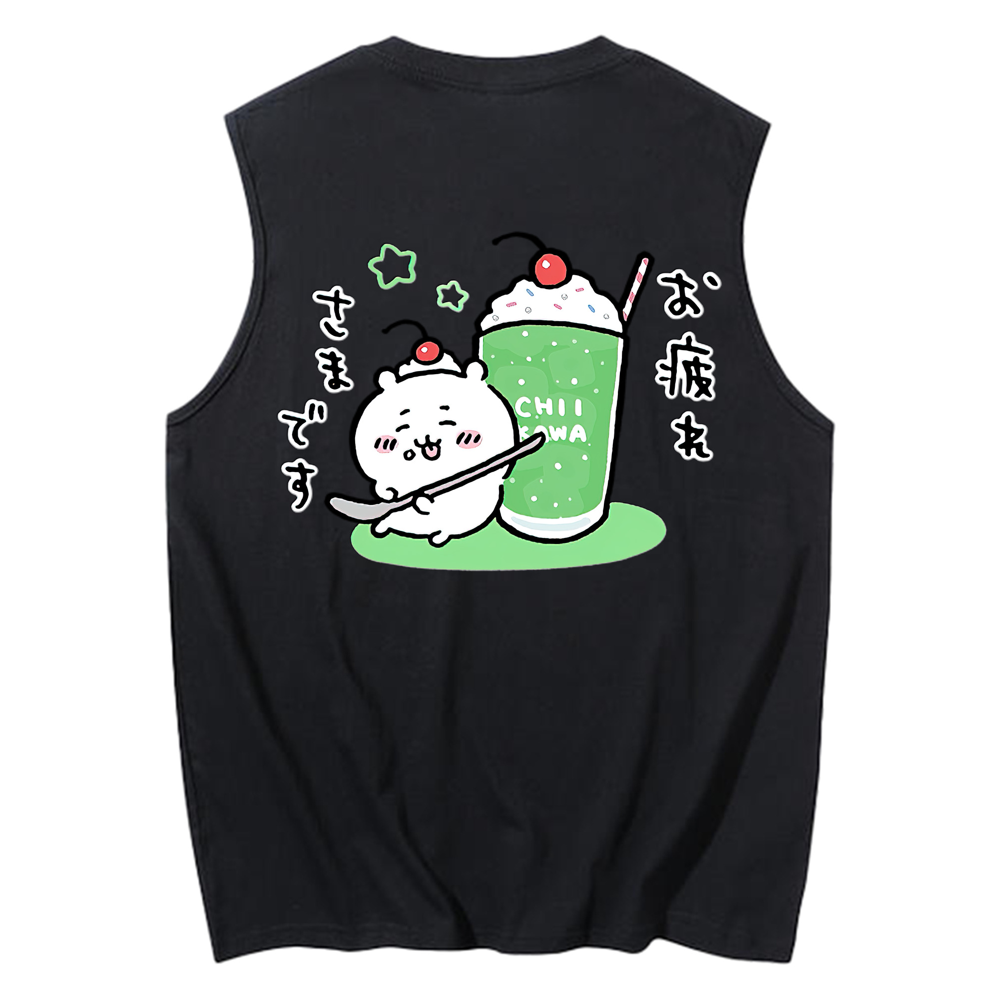 （画像用） ちいかわ ちいかわ Chii-kawa chiikawa コットン100％タンクトップ（背面プリント）