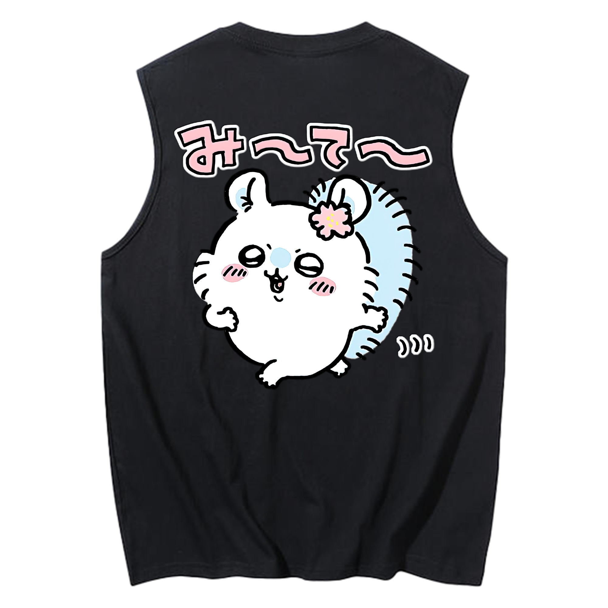 （画像用） ちいかわ モモンガ Chii-kawa Momonga コットン100％タンクトップ（背面プリント）