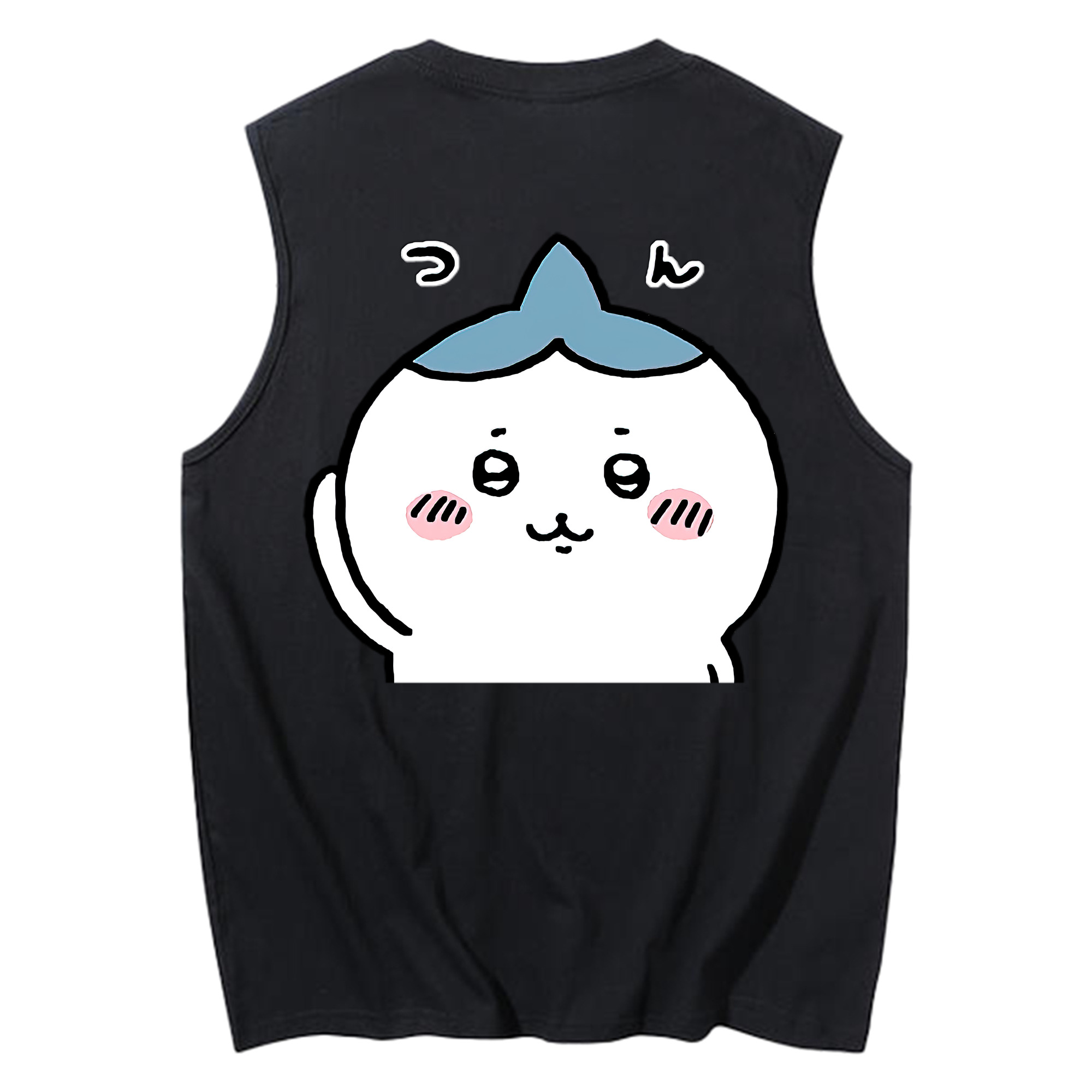 （画像用） ちいかわ ハチワレ Chii-kawa hachiware コットン100％タンクトップ（背面プリント）