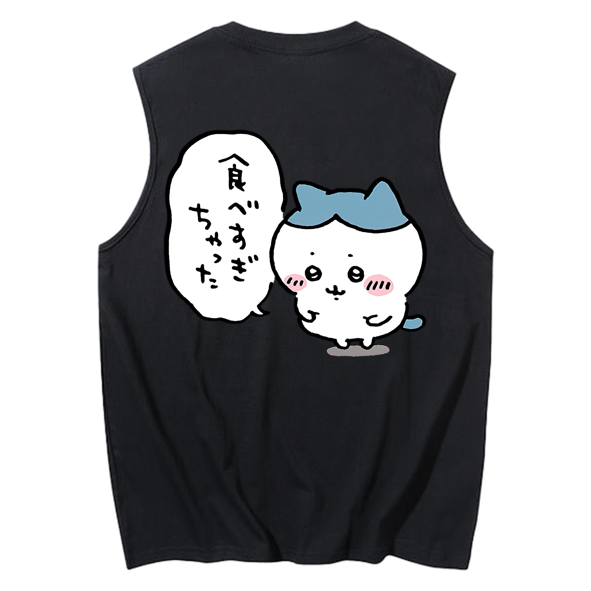（画像用） ちいかわ ハチワレ Chii-kawa hachiware コットン100％タンクトップ（背面プリント）