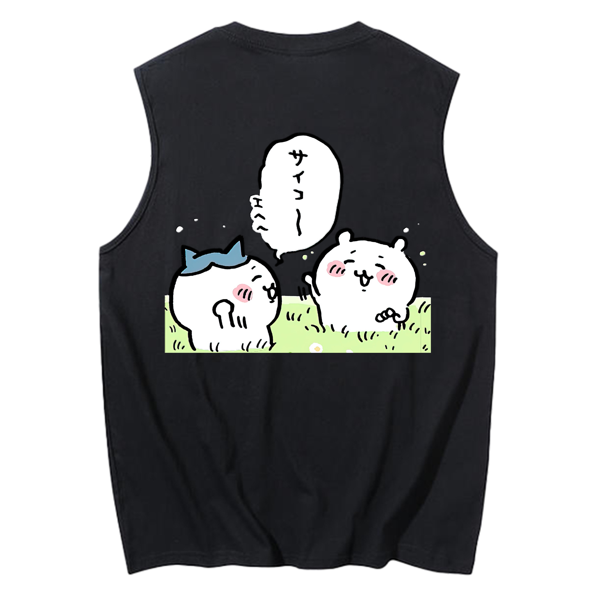 （画像用） ちいかわ ちいかわ Chii-kawa chiikawa コットン100％タンクトップ（背面プリント）