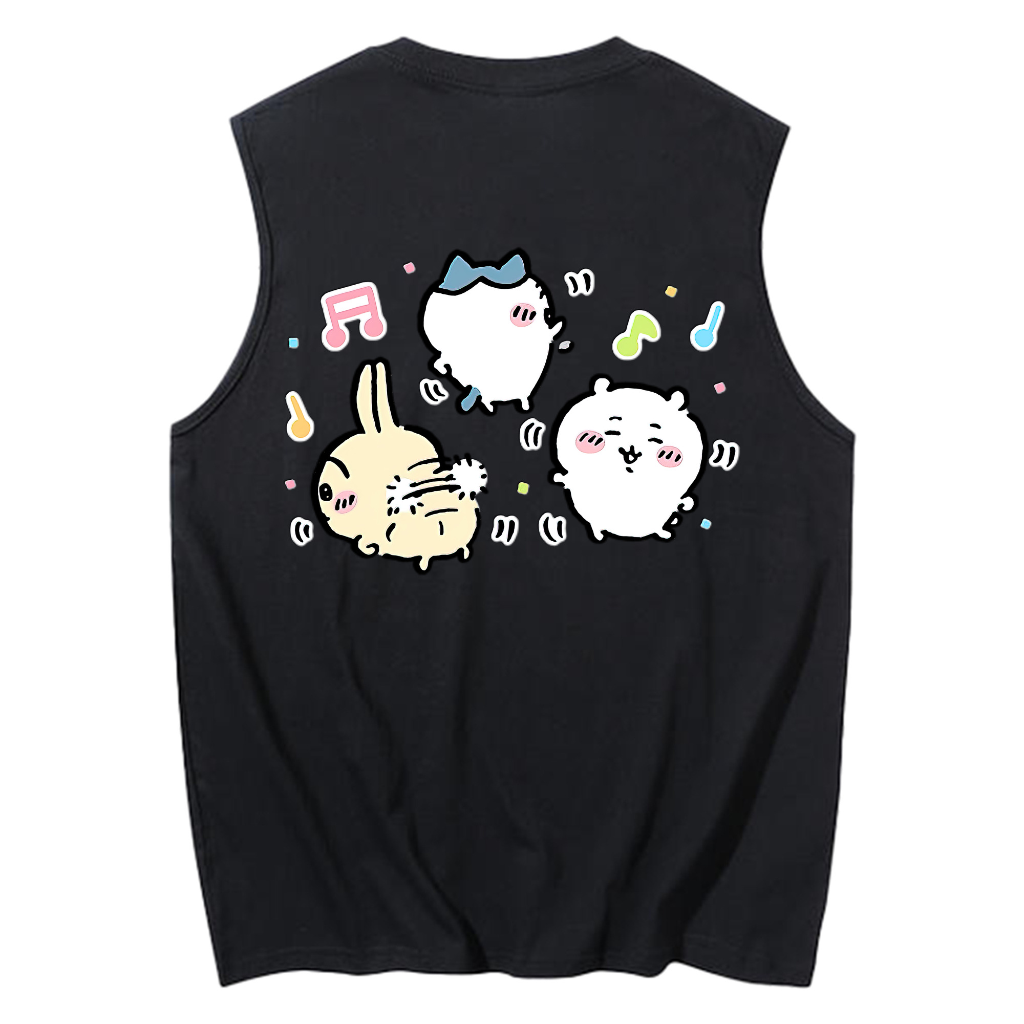 （画像用） ちいかわ うさぎ Chii-kawa usagi コットン100％タンクトップ（背面プリント）