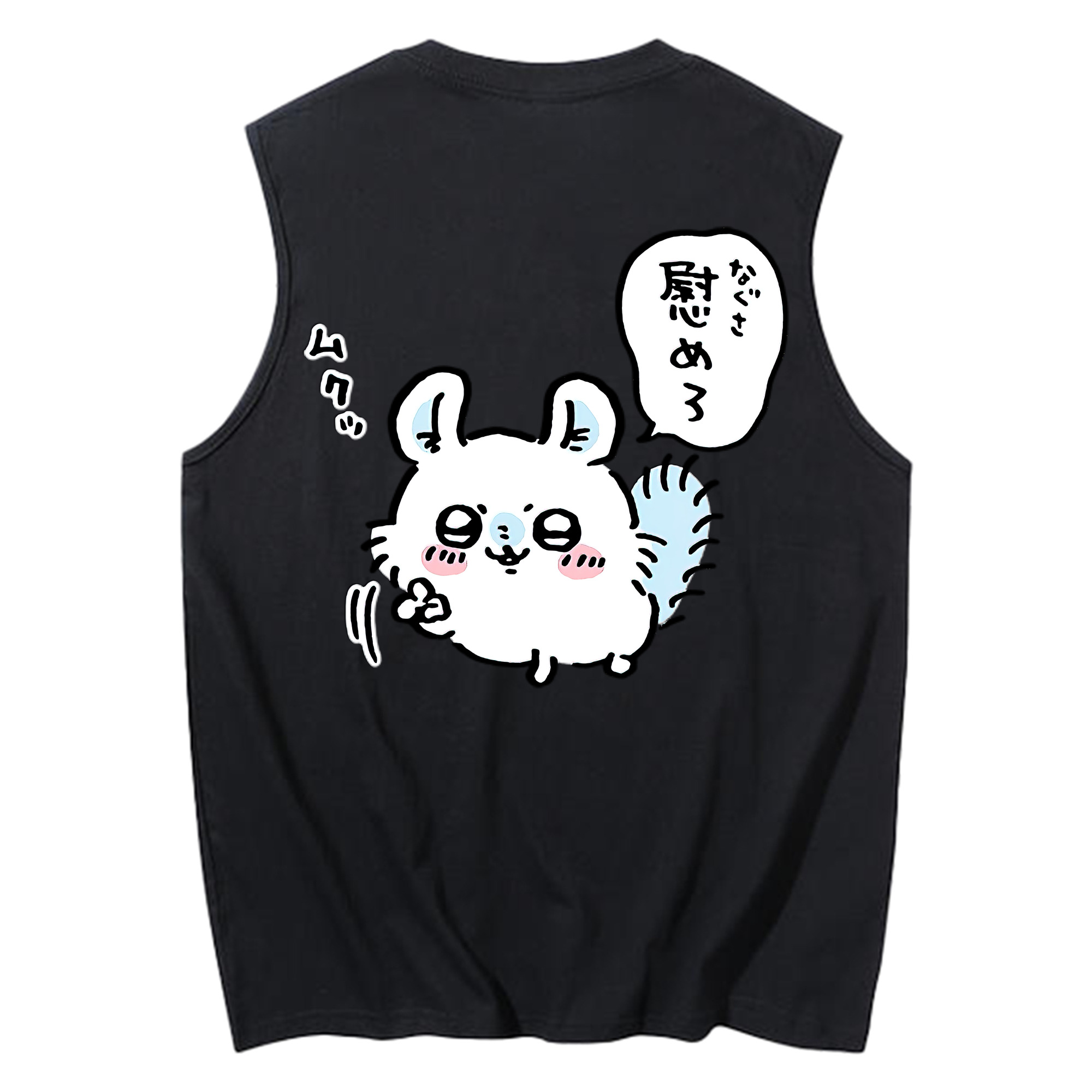 （画像用） ちいかわ モモンガ Chii-kawa Momonga コットン100％タンクトップ（背面プリント）