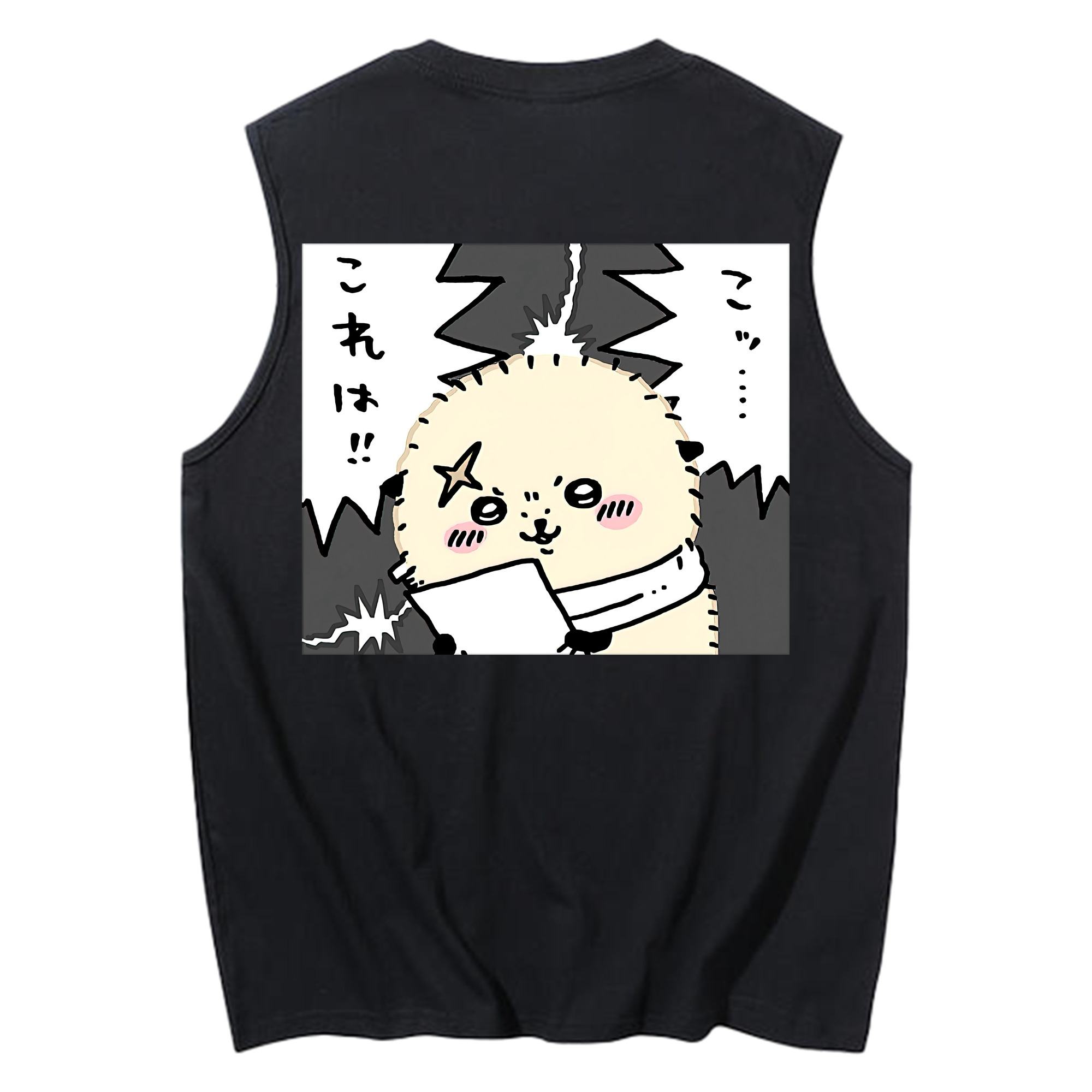 （画像用） ちいかわ ラッコ Chii-kawa Sea otter コットン100％タンクトップ（背面プリント）