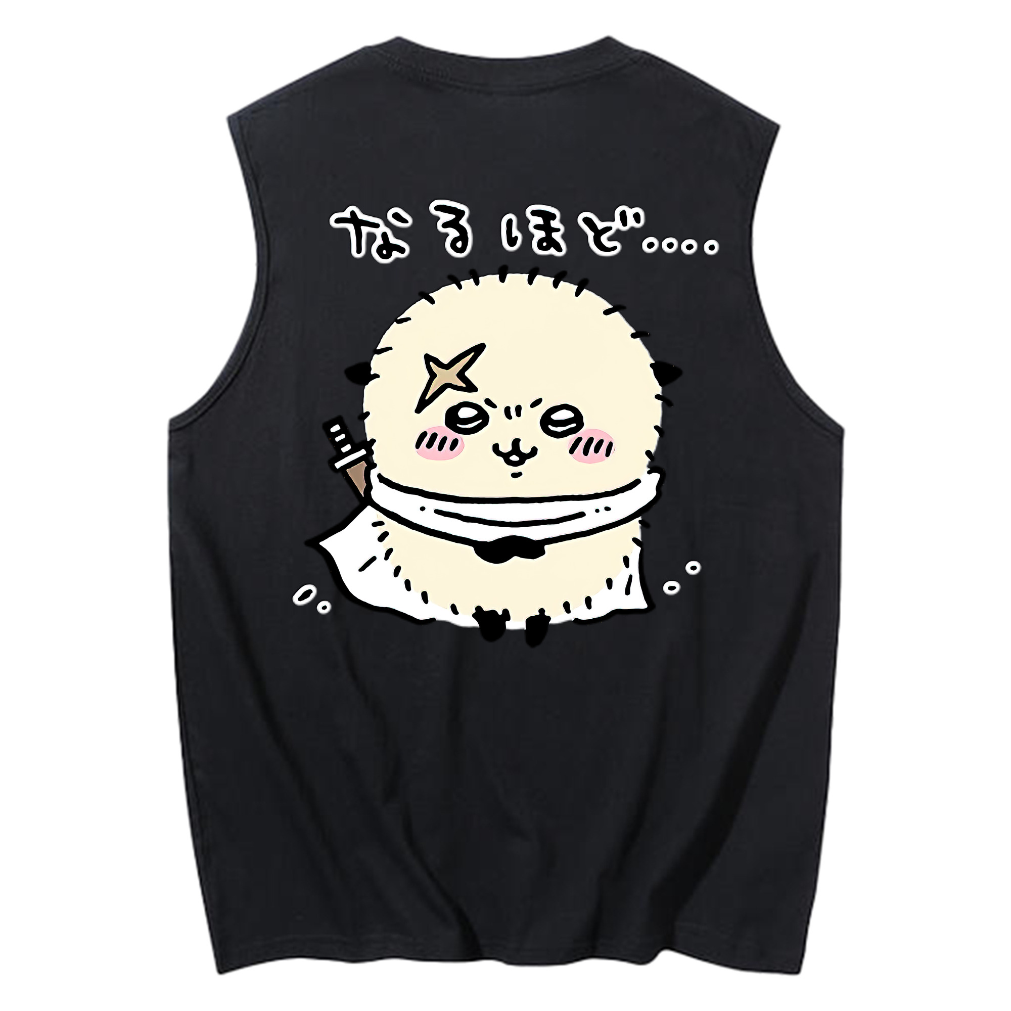 （画像用） ちいかわ ラッコ Chii-kawa Sea otter コットン100％タンクトップ（背面プリント）