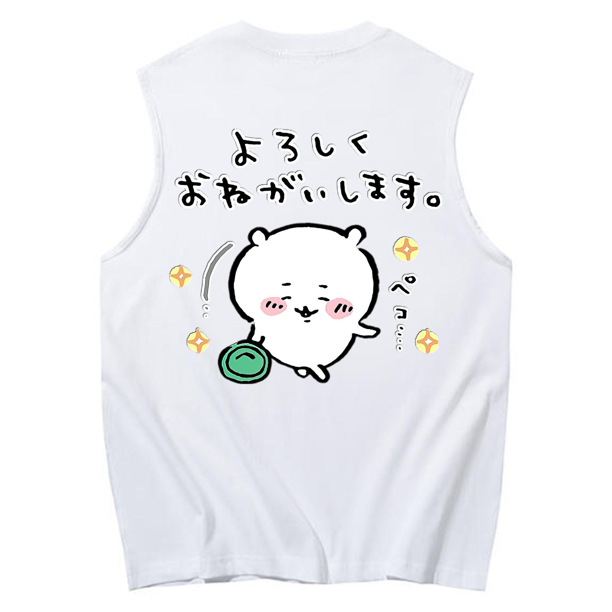 （画像用） ちいかわ ちいかわ Chii-kawa chiikawa コットン100％タンクトップ（背面プリント）