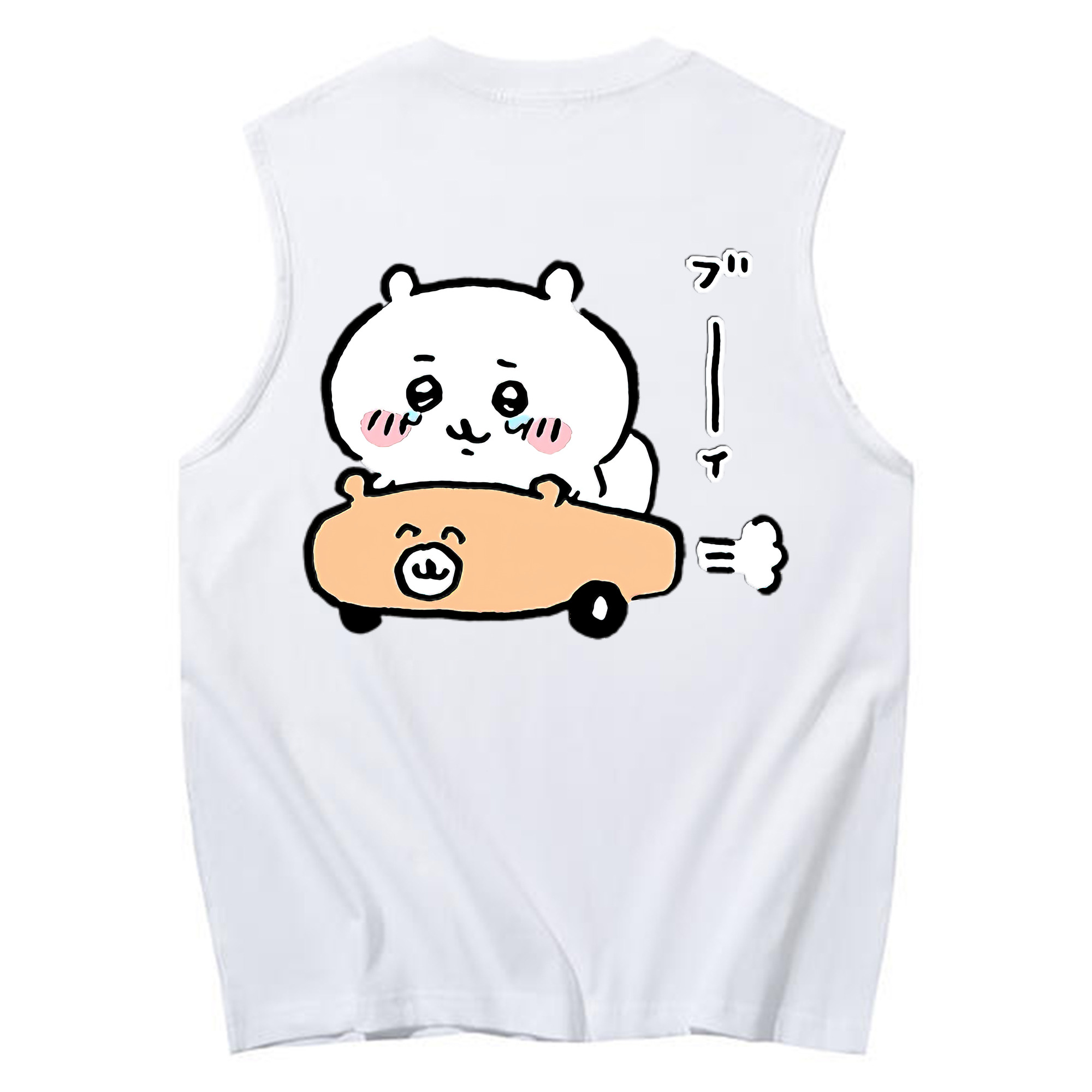 （画像用） ちいかわ ちいかわ Chii-kawa chiikawa コットン100％タンクトップ（背面プリント）