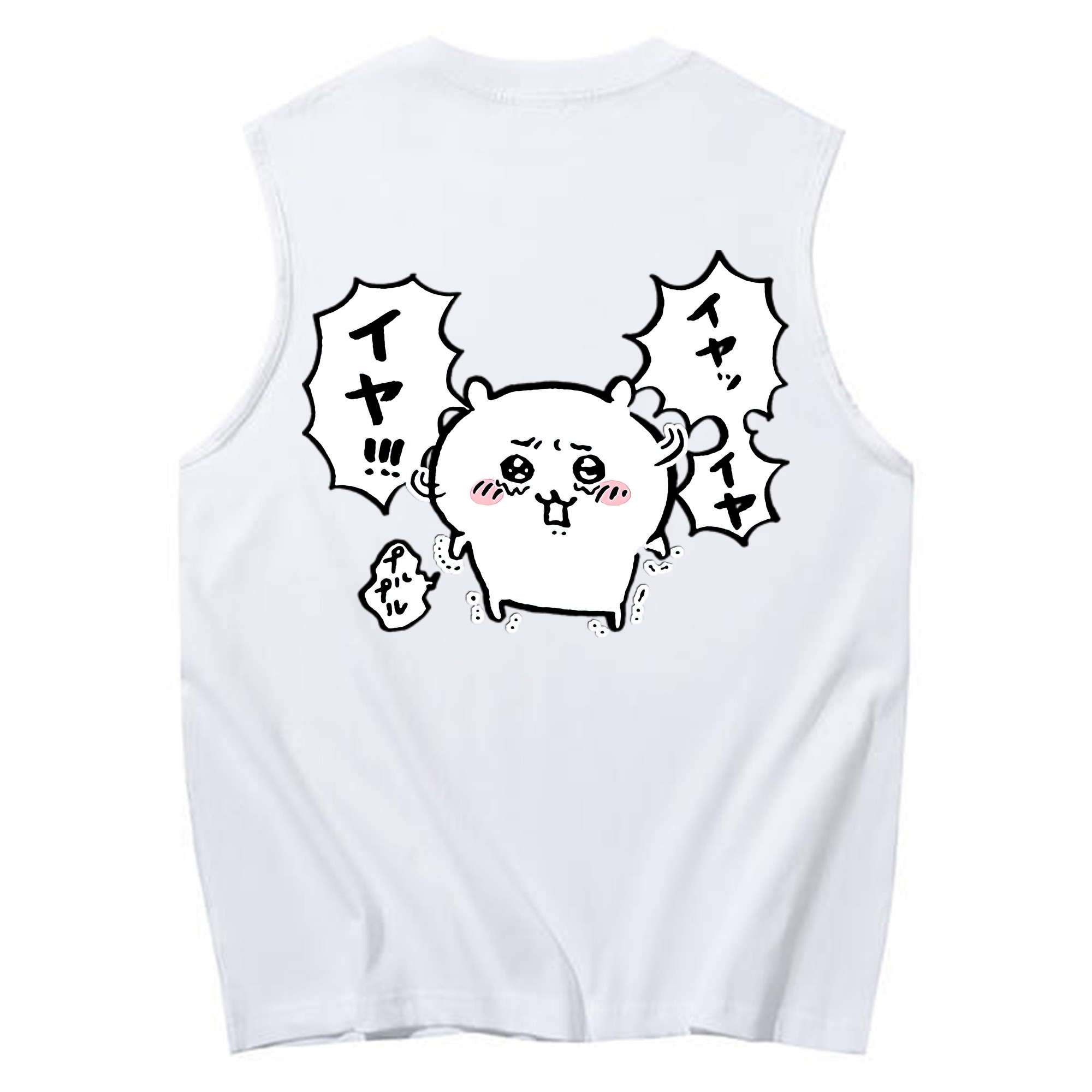（画像用） ちいかわ ちいかわ Chii-kawa chiikawa コットン100％タンクトップ（背面プリント）
