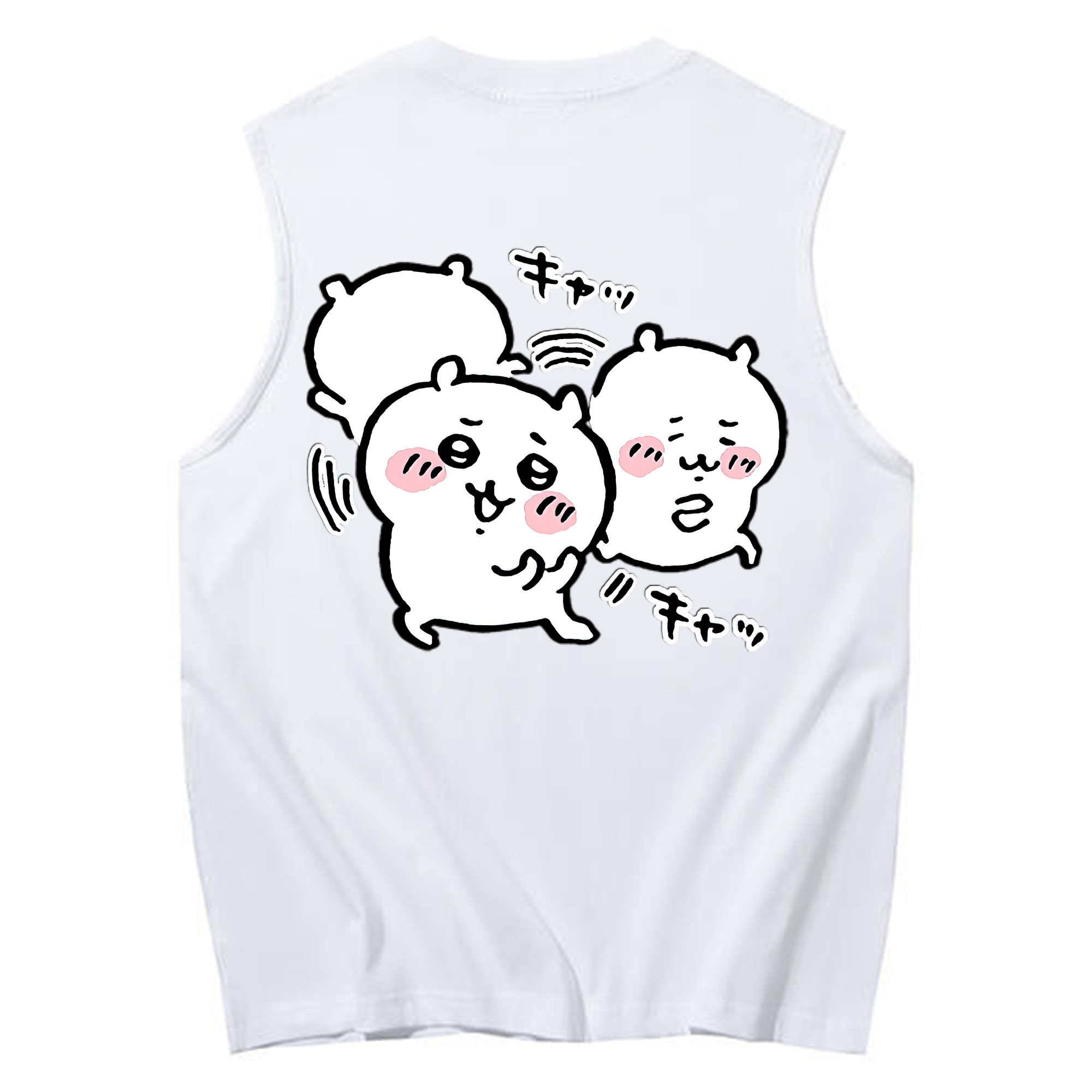 （画像用） ちいかわ ちいかわ Chii-kawa chiikawa コットン100％タンクトップ（背面プリント）