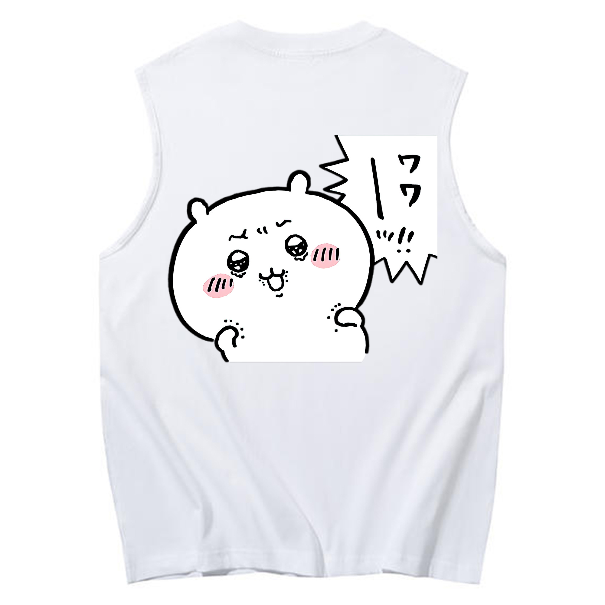 （画像用） ちいかわ ちいかわ Chii-kawa chiikawa コットン100％タンクトップ（背面プリント）