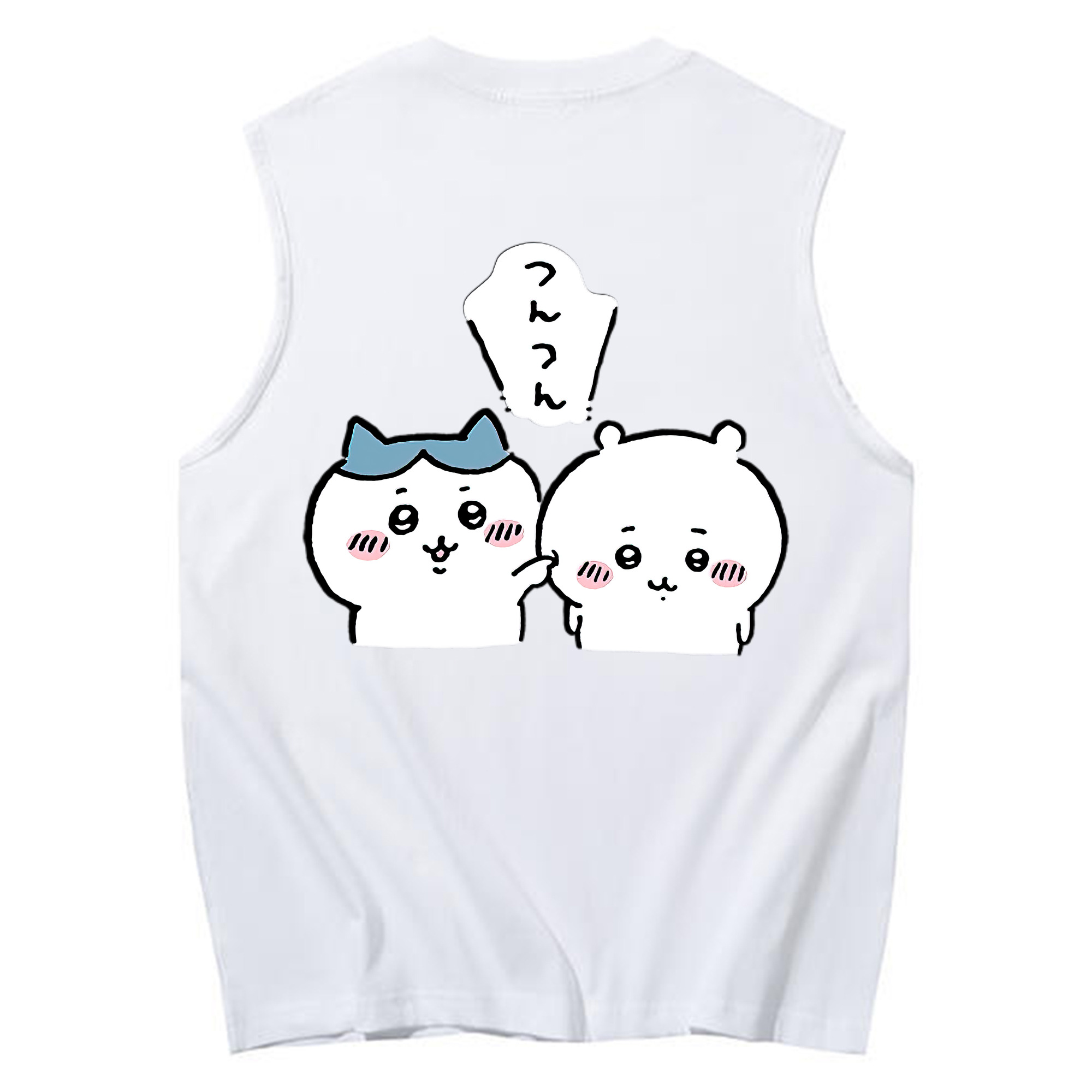（画像用） ちいかわ ちいかわ Chii-kawa chiikawa コットン100％タンクトップ（背面プリント）