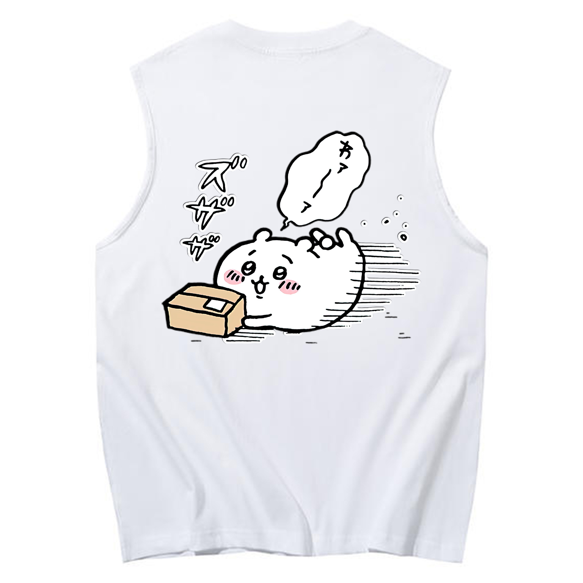（画像用） ちいかわ ちいかわ Chii-kawa chiikawa コットン100％タンクトップ（背面プリント）