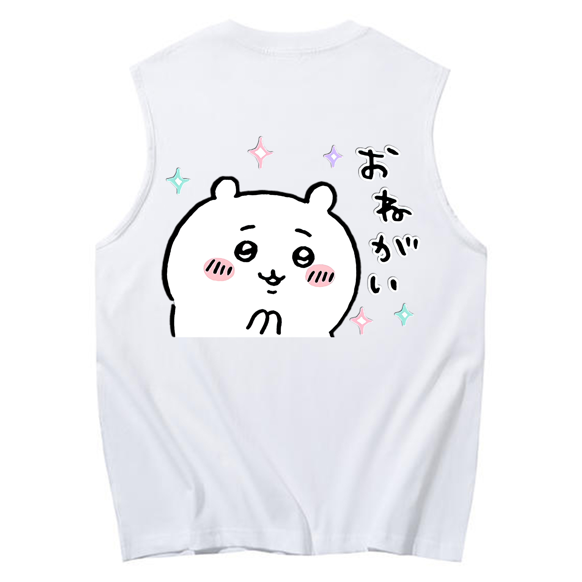 （画像用） ちいかわ ちいかわ Chii-kawa chiikawa コットン100％タンクトップ（背面プリント）
