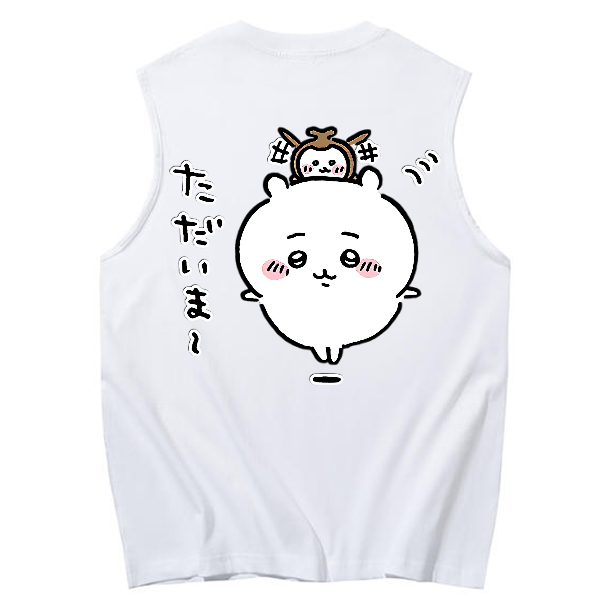 （画像用） ちいかわ ちいかわ Chii-kawa chiikawa コットン100％タンクトップ（背面プリント）