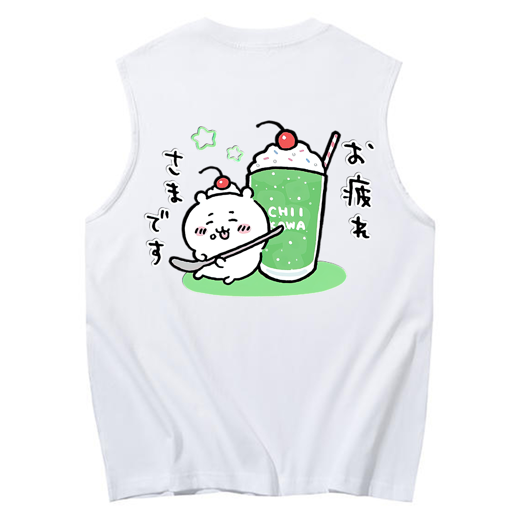 （画像用） ちいかわ ちいかわ Chii-kawa chiikawa コットン100％タンクトップ（背面プリント）