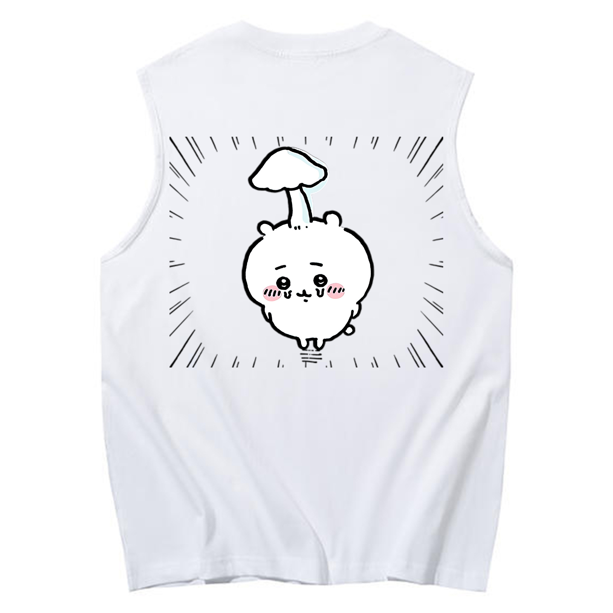 （画像用） ちいかわ ちいかわ Chii-kawa chiikawa コットン100％タンクトップ（背面プリント）