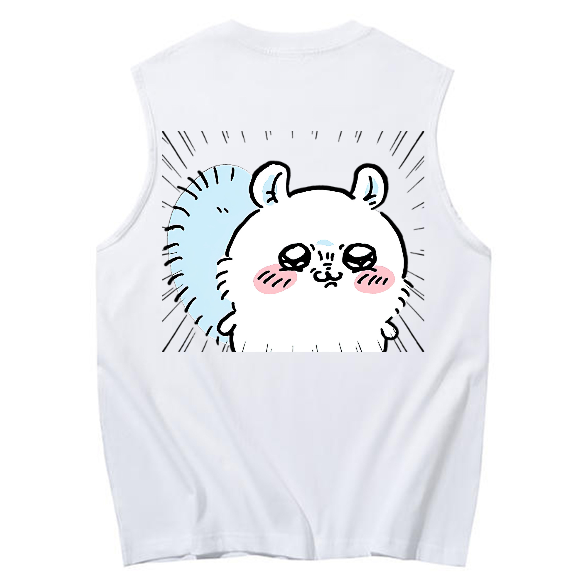 （画像用） ちいかわ モモンガ Chii-kawa Momonga コットン100％タンクトップ（背面プリント）