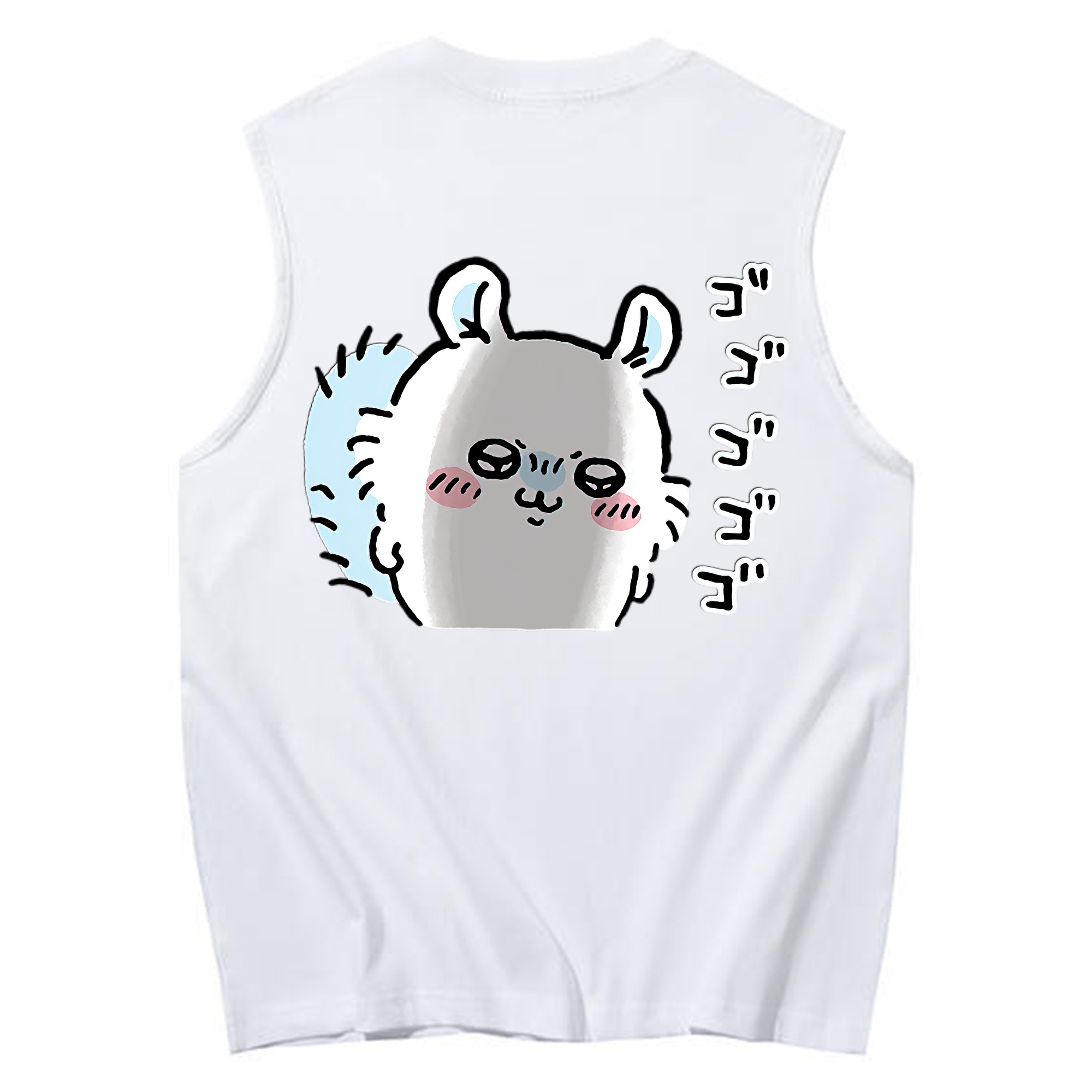 （画像用） ちいかわ モモンガ Chii-kawa Momonga コットン100％タンクトップ（背面プリント）