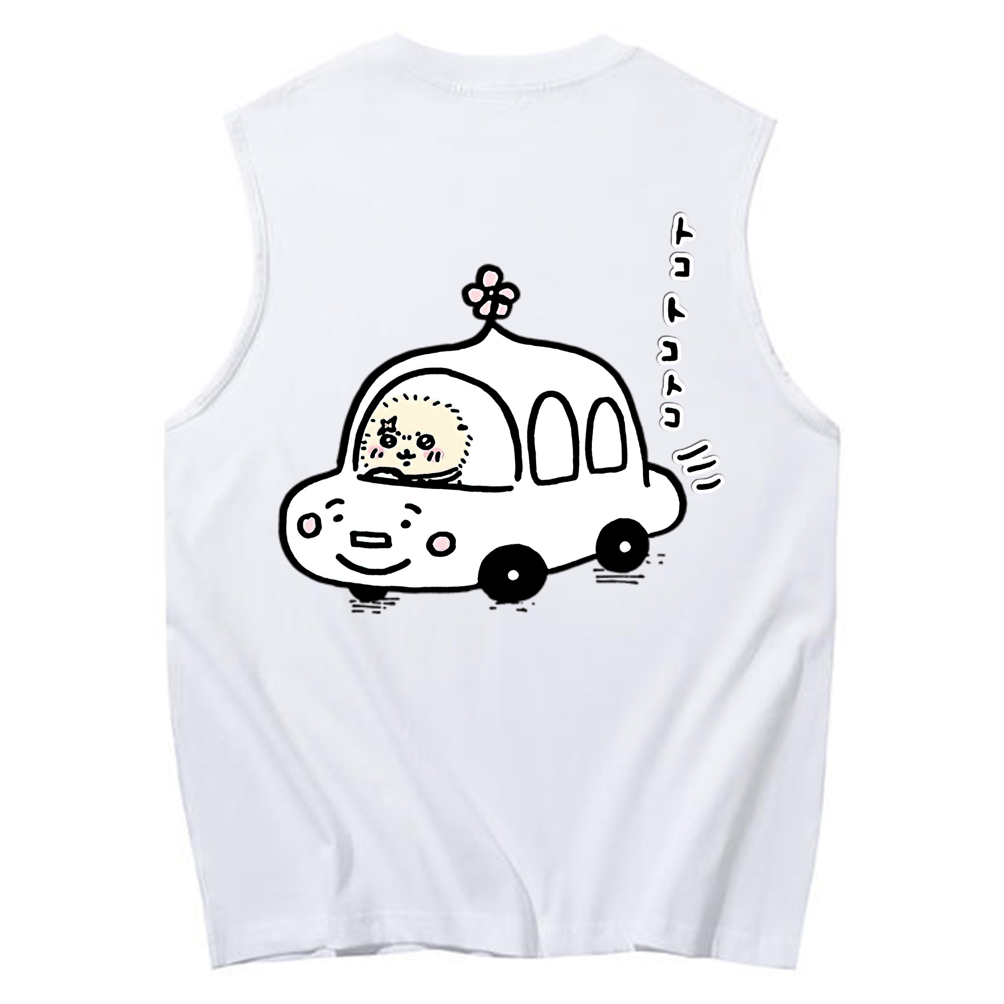 （画像用） ちいかわ ラッコ Chii-kawa Sea otter コットン100％タンクトップ（背面プリント）