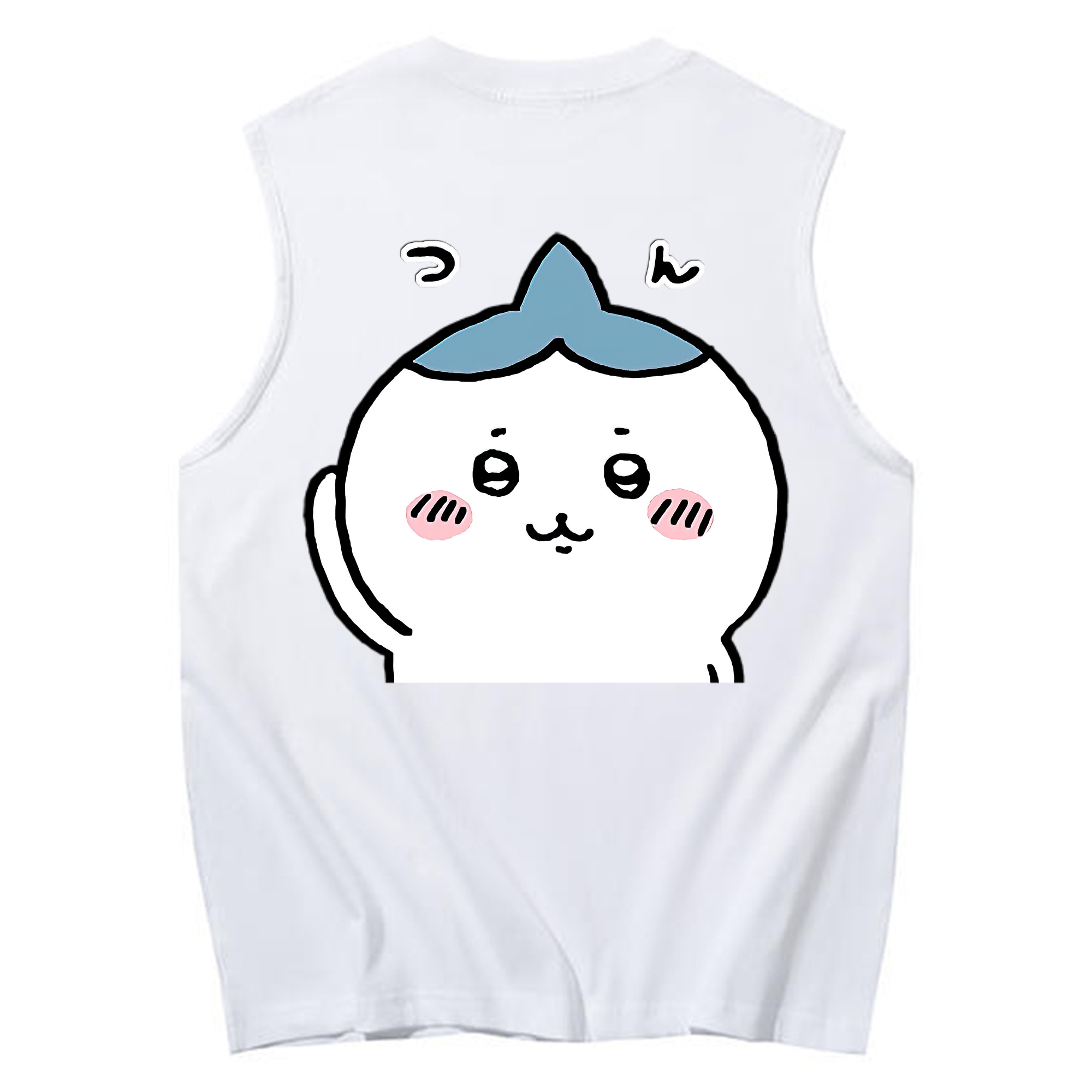 （画像用） ちいかわ ハチワレ Chii-kawa hachiware コットン100％タンクトップ（背面プリント）