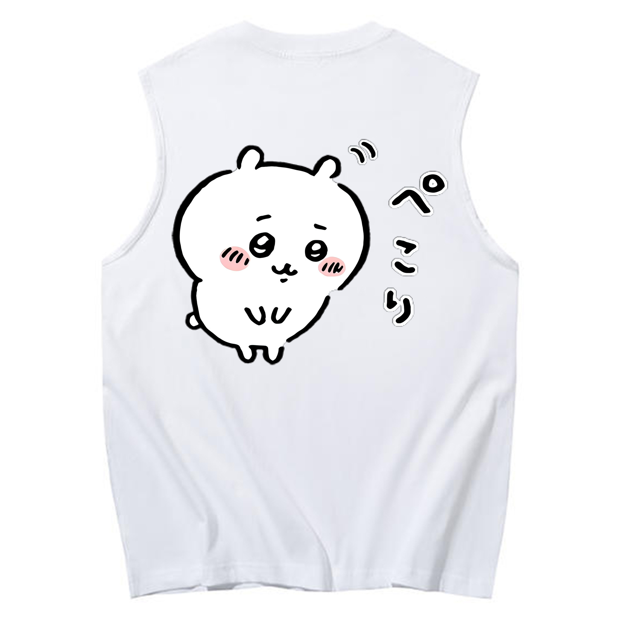 （画像用） ちいかわ ちいかわ Chii-kawa chiikawa コットン100％タンクトップ（背面プリント）