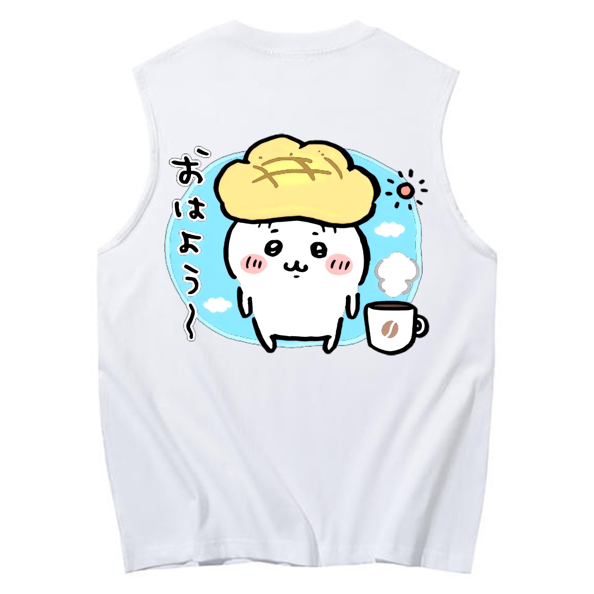 （画像用） ちいかわ ちいかわ Chii-kawa chiikawa コットン100％タンクトップ（背面プリント）