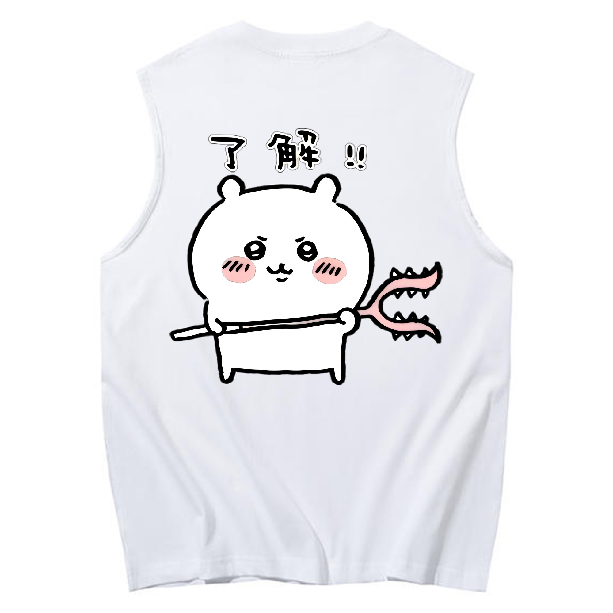（画像用） ちいかわ ちいかわ Chii-kawa chiikawa コットン100％タンクトップ（背面プリント）