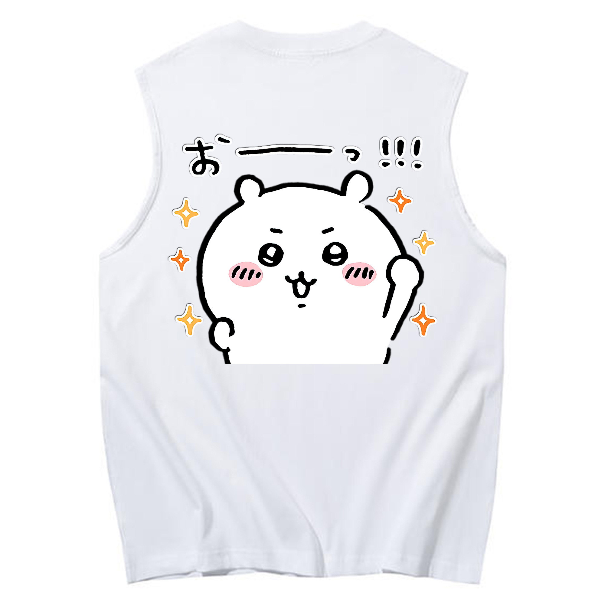 （画像用） ちいかわ ちいかわ Chii-kawa chiikawa コットン100％タンクトップ（背面プリント）