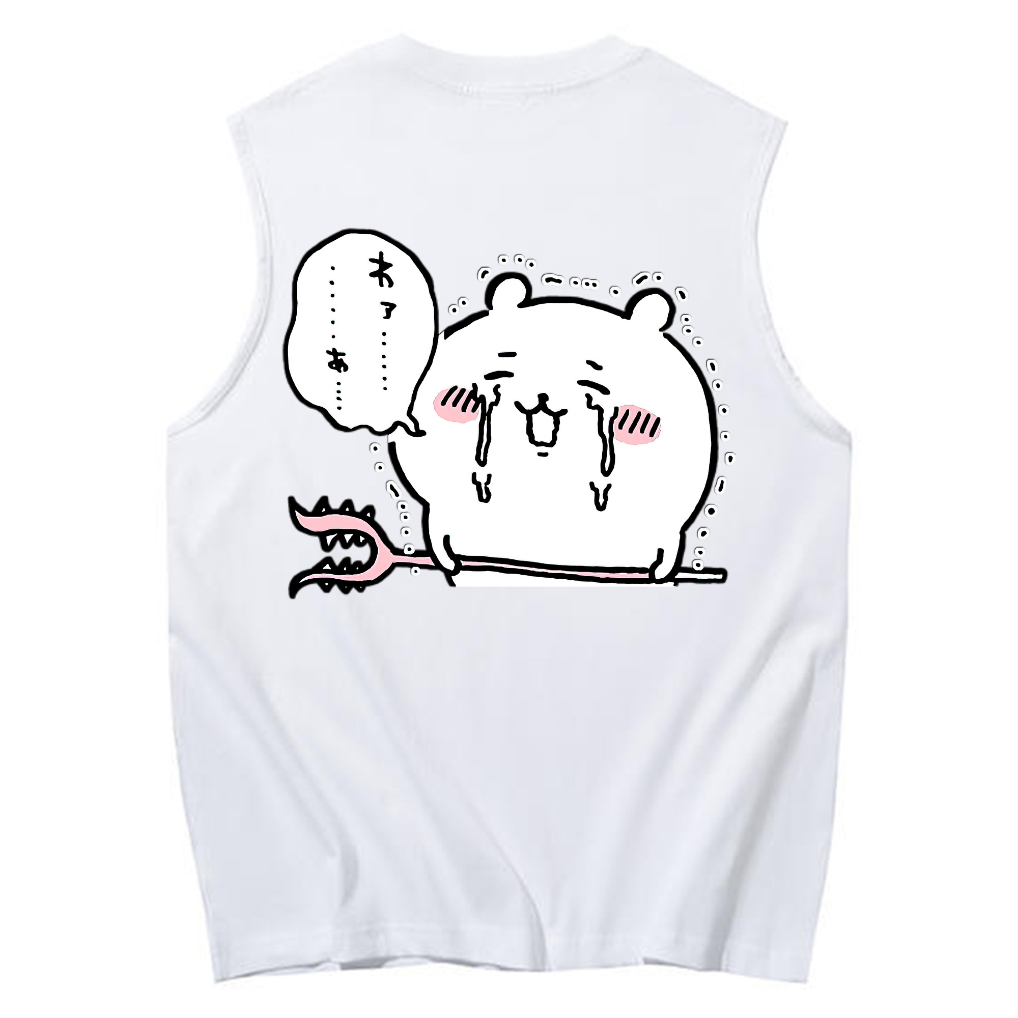 （画像用） ちいかわ ちいかわ Chii-kawa chiikawa コットン100％タンクトップ（背面プリント）