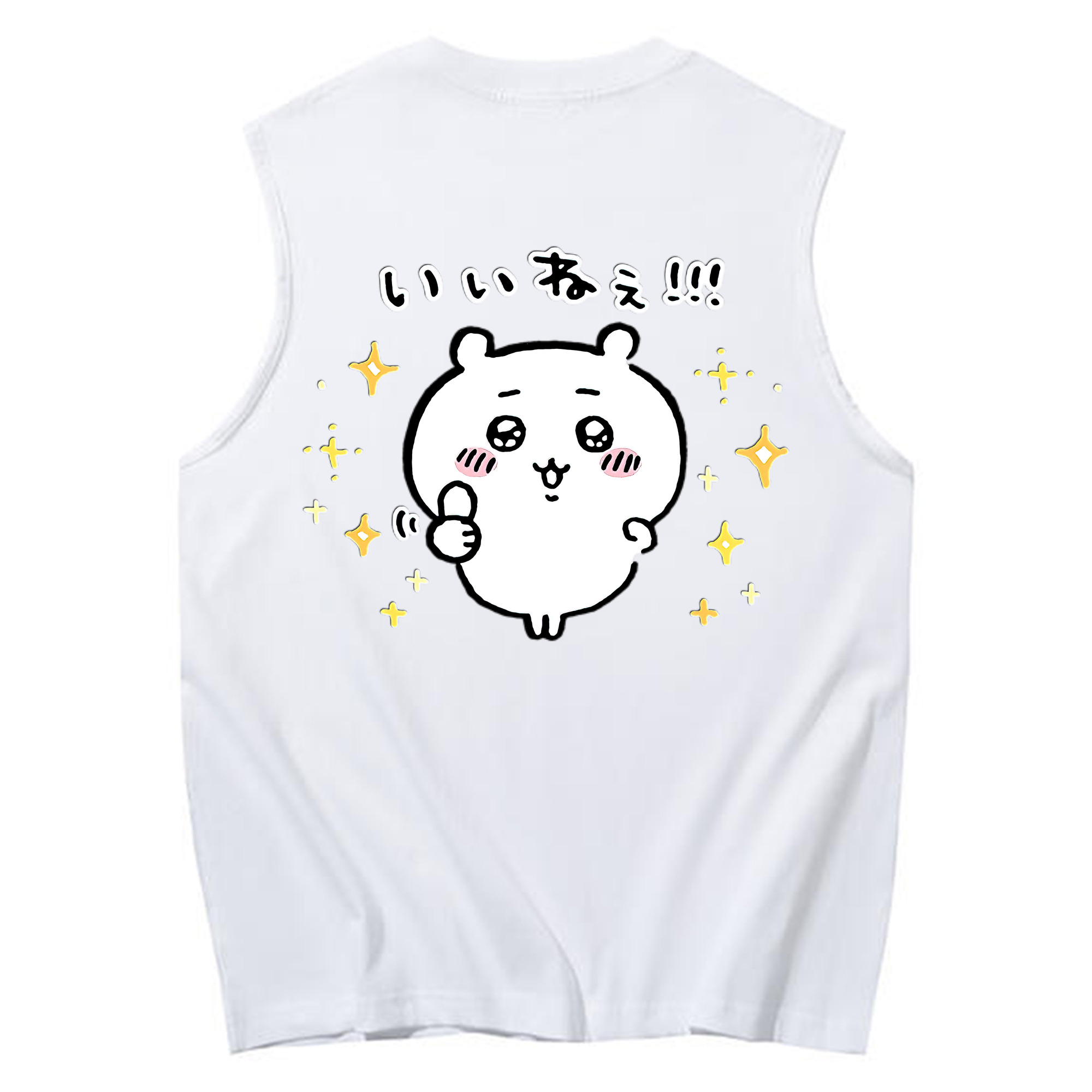 （画像用） ちいかわ ちいかわ Chii-kawa chiikawa コットン100％タンクトップ（背面プリント）