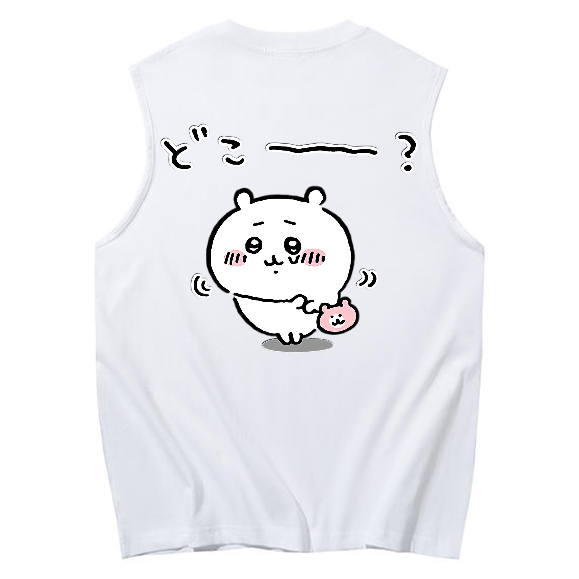 （画像用） ちいかわ ちいかわ Chii-kawa chiikawa コットン100％タンクトップ（背面プリント）