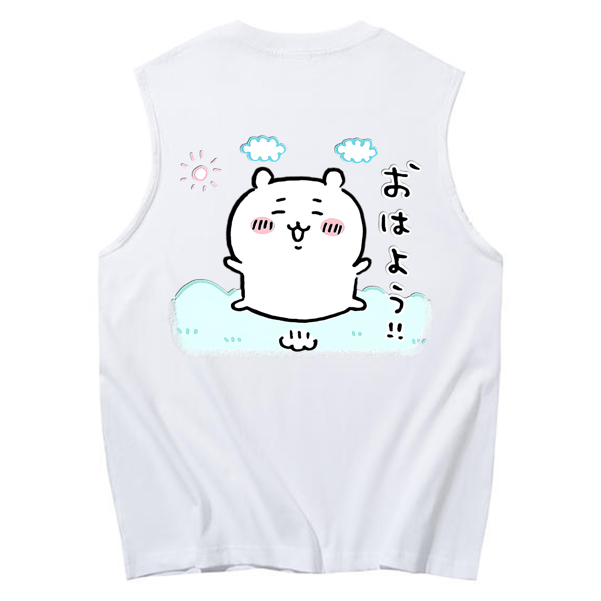 （画像用） ちいかわ ちいかわ Chii-kawa chiikawa コットン100％タンクトップ（背面プリント）