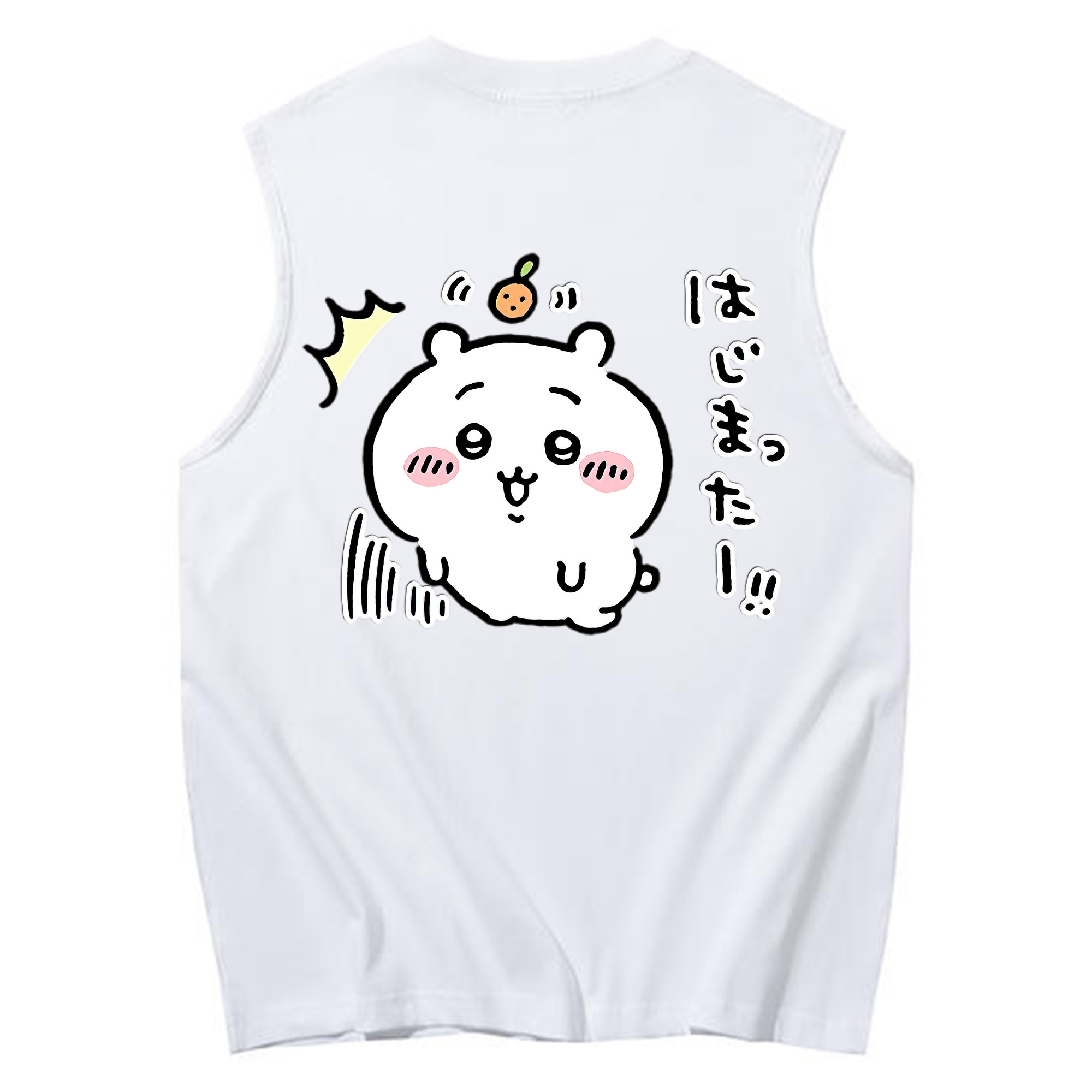 （画像用） ちいかわ ちいかわ Chii-kawa chiikawa コットン100％タンクトップ（背面プリント）