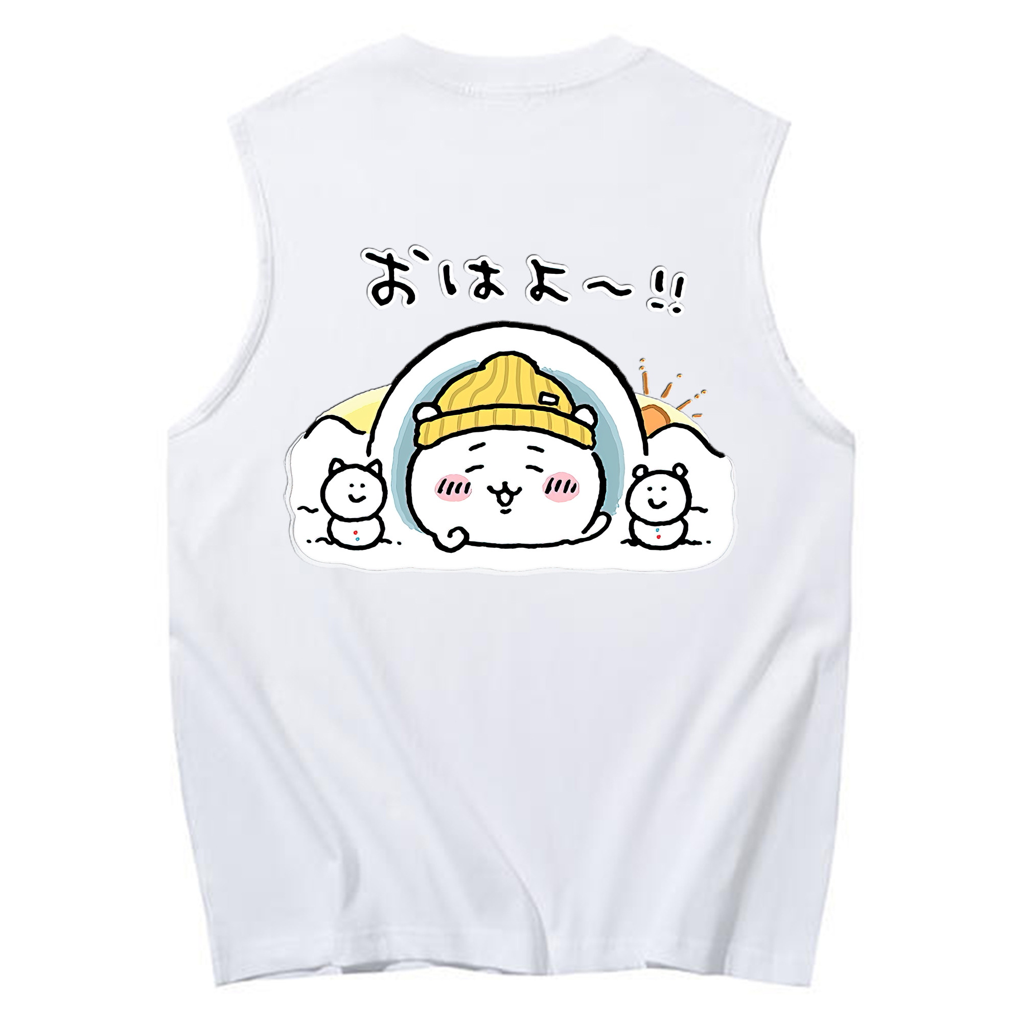 （画像用） ちいかわ ちいかわ Chii-kawa chiikawa コットン100％タンクトップ（背面プリント）