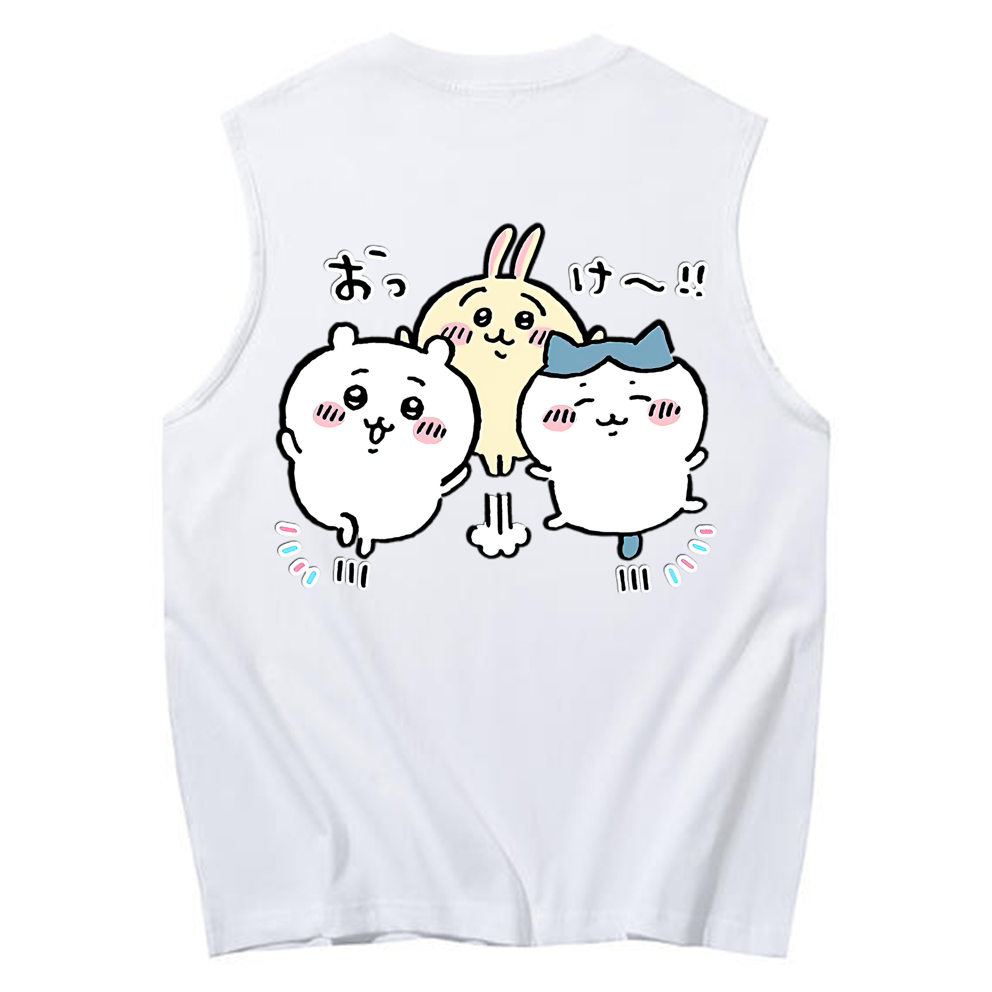 （画像用） ちいかわ ちいかわ Chii-kawa chiikawa コットン100％タンクトップ（背面プリント）