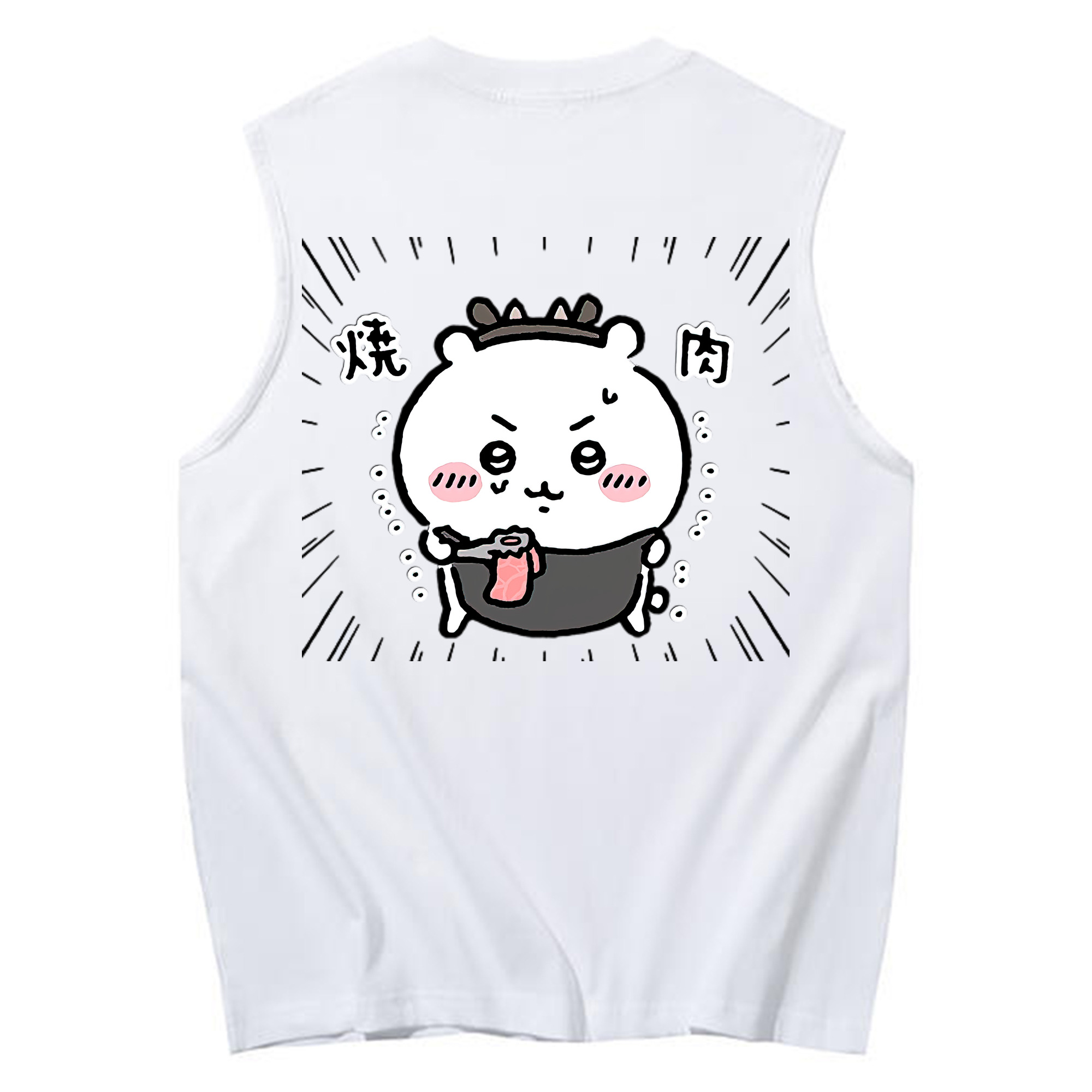 （画像用） ちいかわ ちいかわ Chii-kawa chiikawa コットン100％タンクトップ（背面プリント）