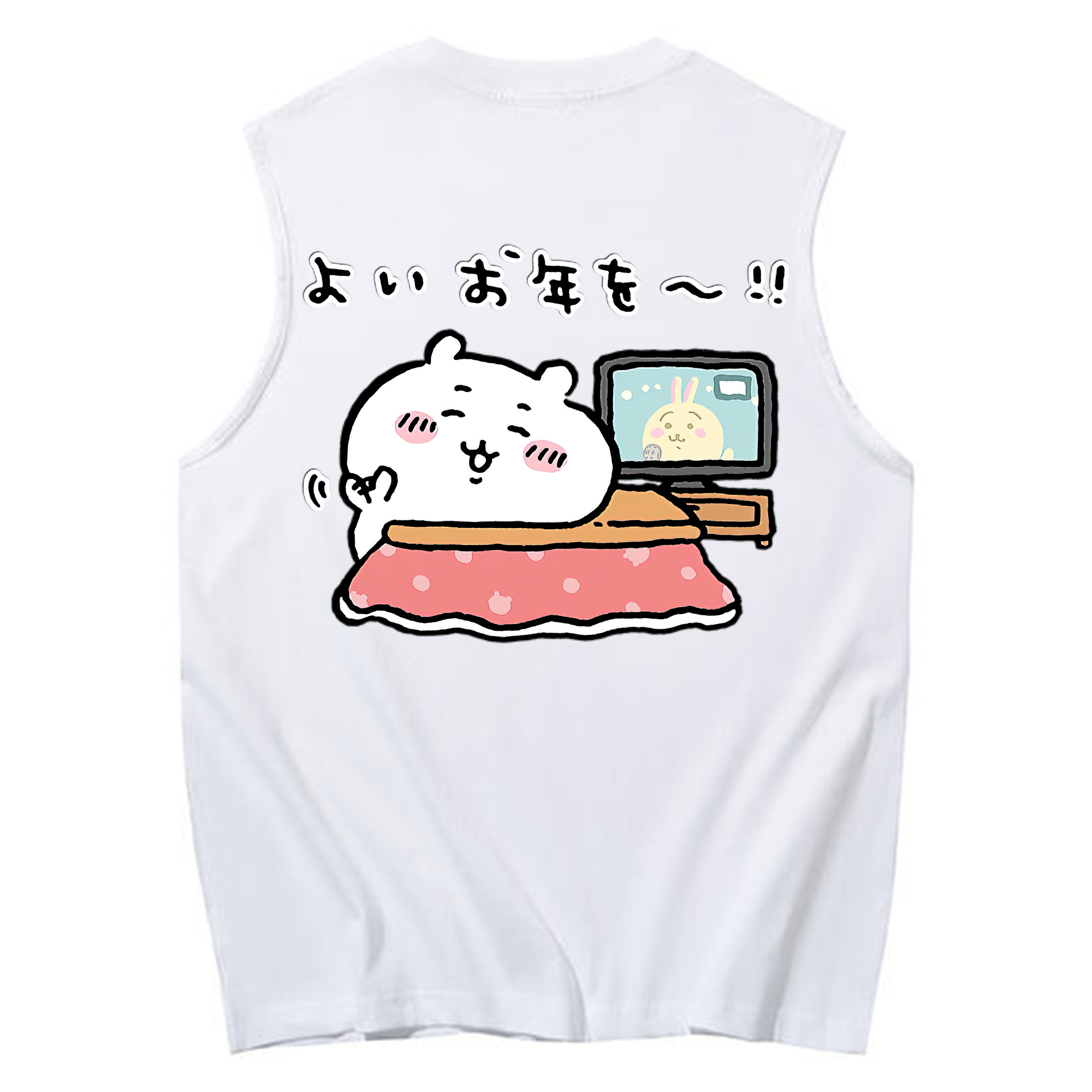 （画像用） ちいかわ ちいかわ Chii-kawa chiikawa コットン100％タンクトップ（背面プリント）